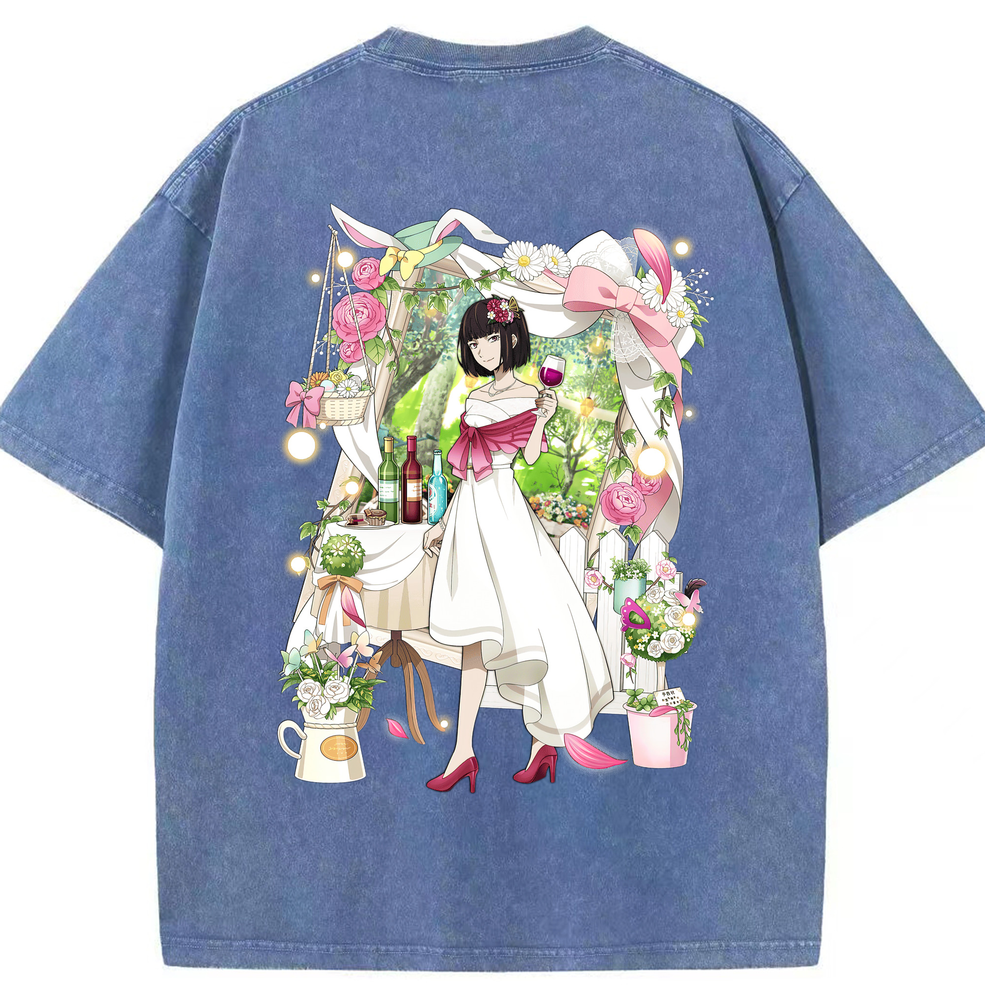 （画像用） 文豪ストレイドッグス Bungo Stray Dogs 綿100% ヴィンテージ風 半袖Tシャツ（背面プリント）