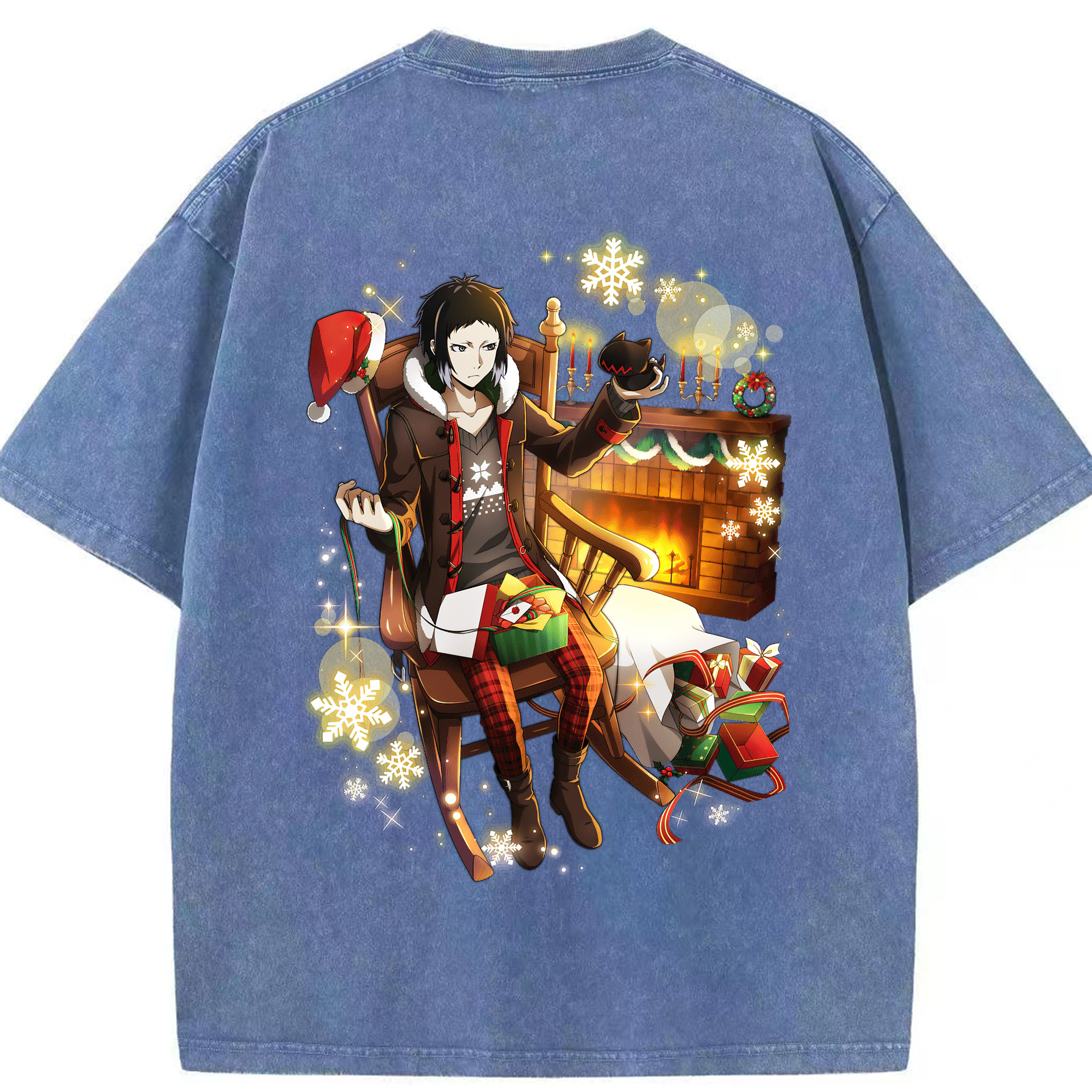 （画像用） 文豪ストレイドッグス Bungo Stray Dogs 綿100% ヴィンテージ風 半袖Tシャツ（背面プリント）