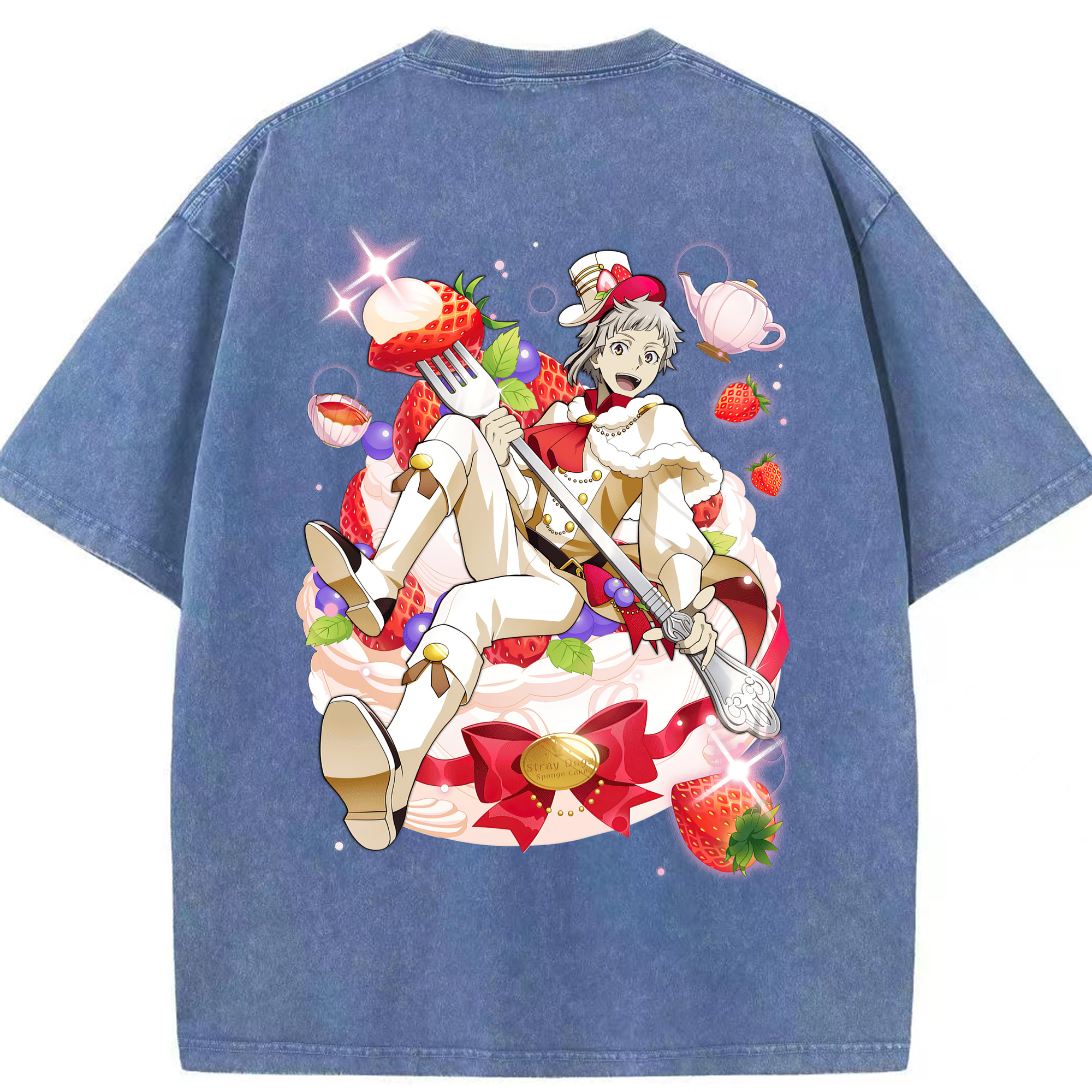 （画像用） 文豪ストレイドッグス Bungo Stray Dogs 綿100% ヴィンテージ風 半袖Tシャツ（背面プリント）
