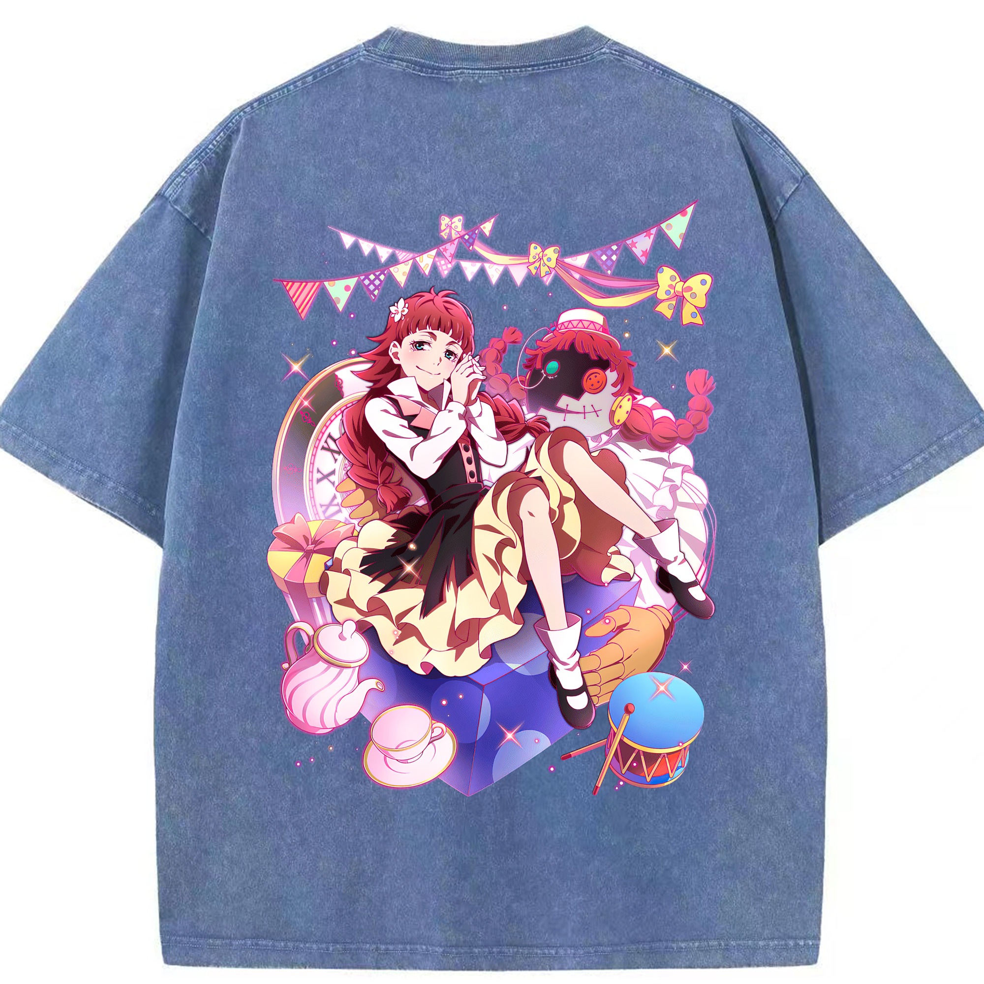 （画像用） 文豪ストレイドッグス Bungo Stray Dogs 綿100% ヴィンテージ風 半袖Tシャツ（背面プリント）
