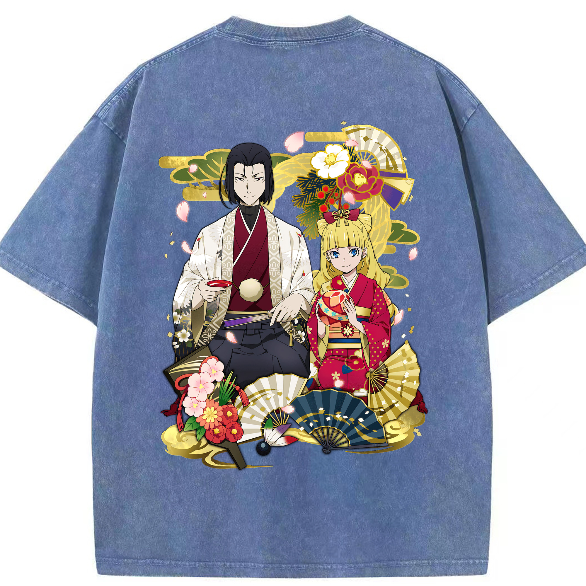（画像用） 文豪ストレイドッグス Bungo Stray Dogs 綿100% ヴィンテージ風 半袖Tシャツ（背面プリント）