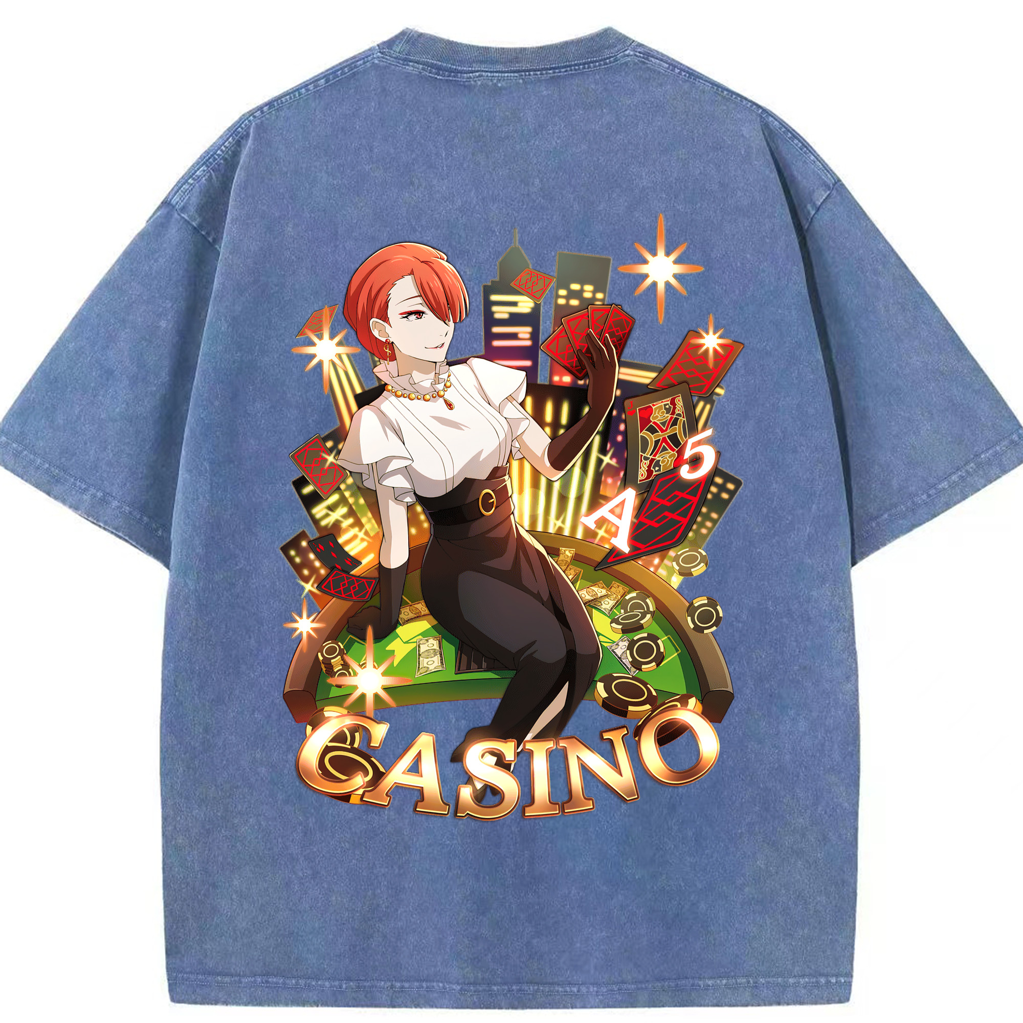 （画像用） 文豪ストレイドッグス Bungo Stray Dogs 綿100% ヴィンテージ風 半袖Tシャツ（背面プリント）