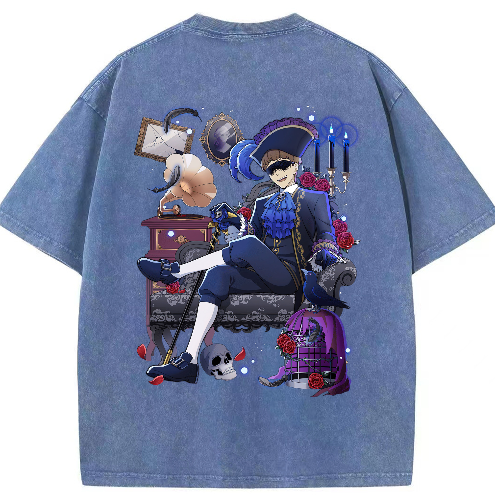 （画像用） 文豪ストレイドッグス Bungo Stray Dogs 綿100% ヴィンテージ風 半袖Tシャツ（背面プリント）