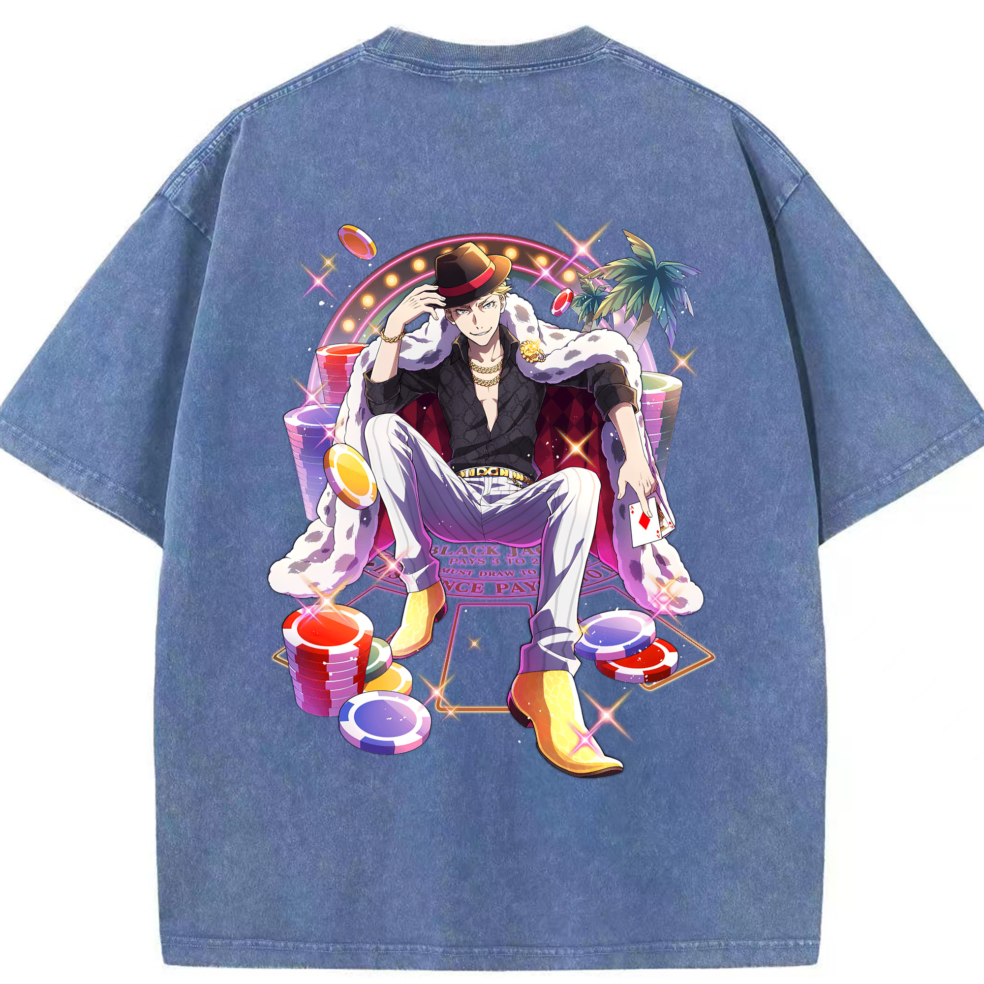 （画像用） 文豪ストレイドッグス Bungo Stray Dogs 綿100% ヴィンテージ風 半袖Tシャツ（背面プリント）