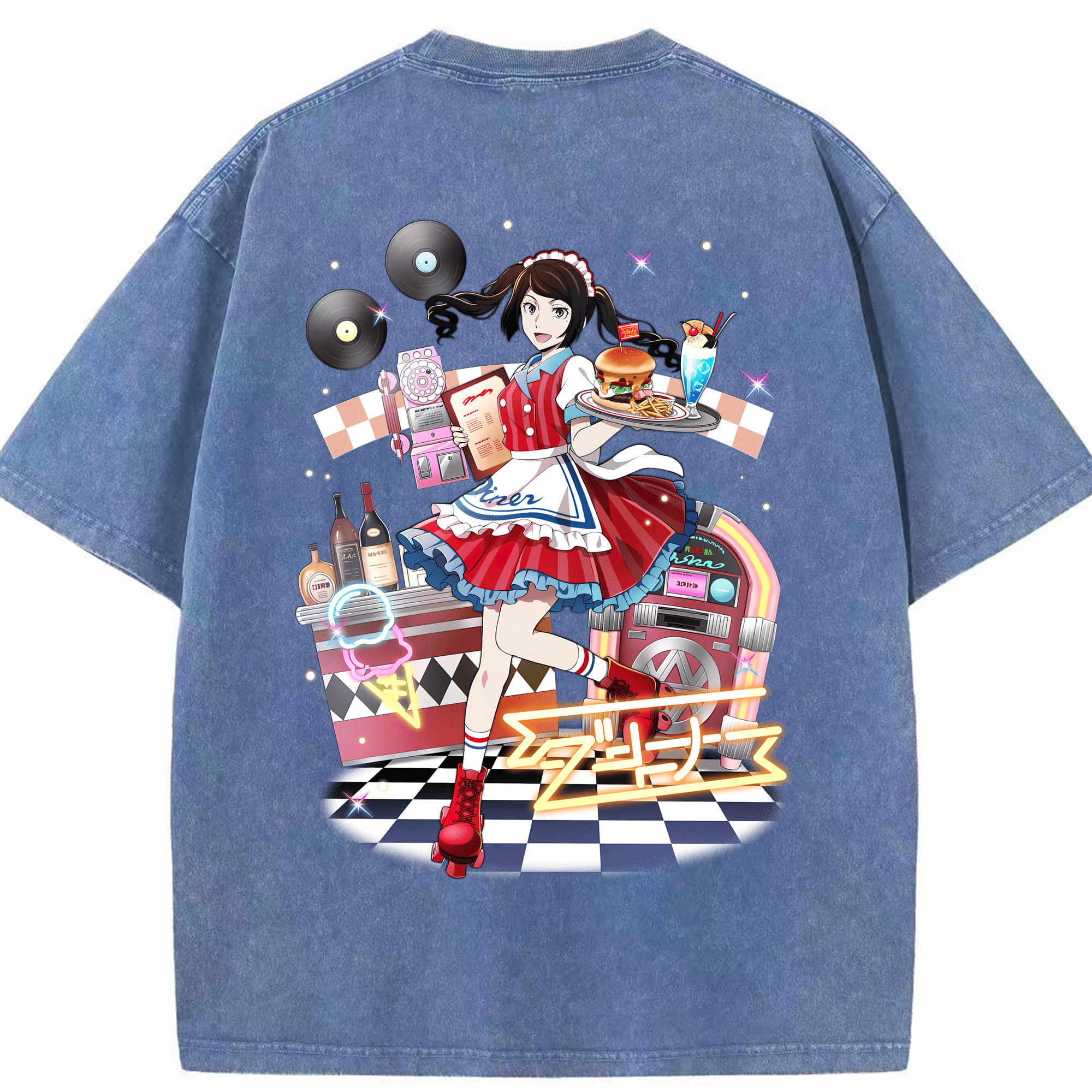 （画像用） 文豪ストレイドッグス Bungo Stray Dogs 綿100% ヴィンテージ風 半袖Tシャツ（背面プリント）