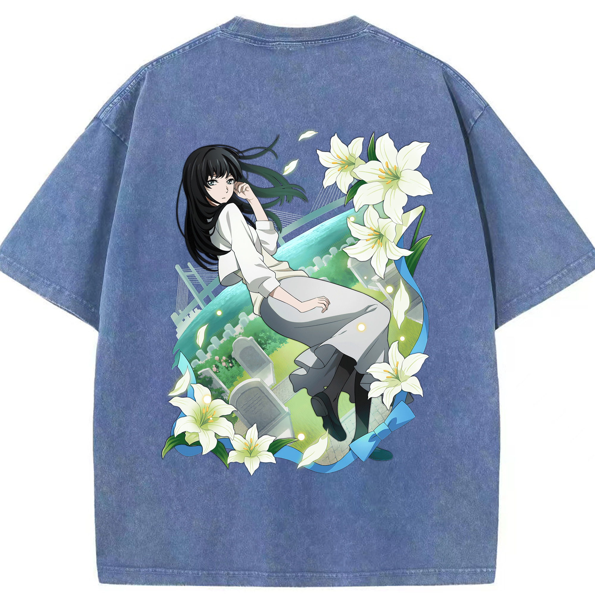 （画像用） 文豪ストレイドッグス Bungo Stray Dogs 綿100% ヴィンテージ風 半袖Tシャツ（背面プリント）