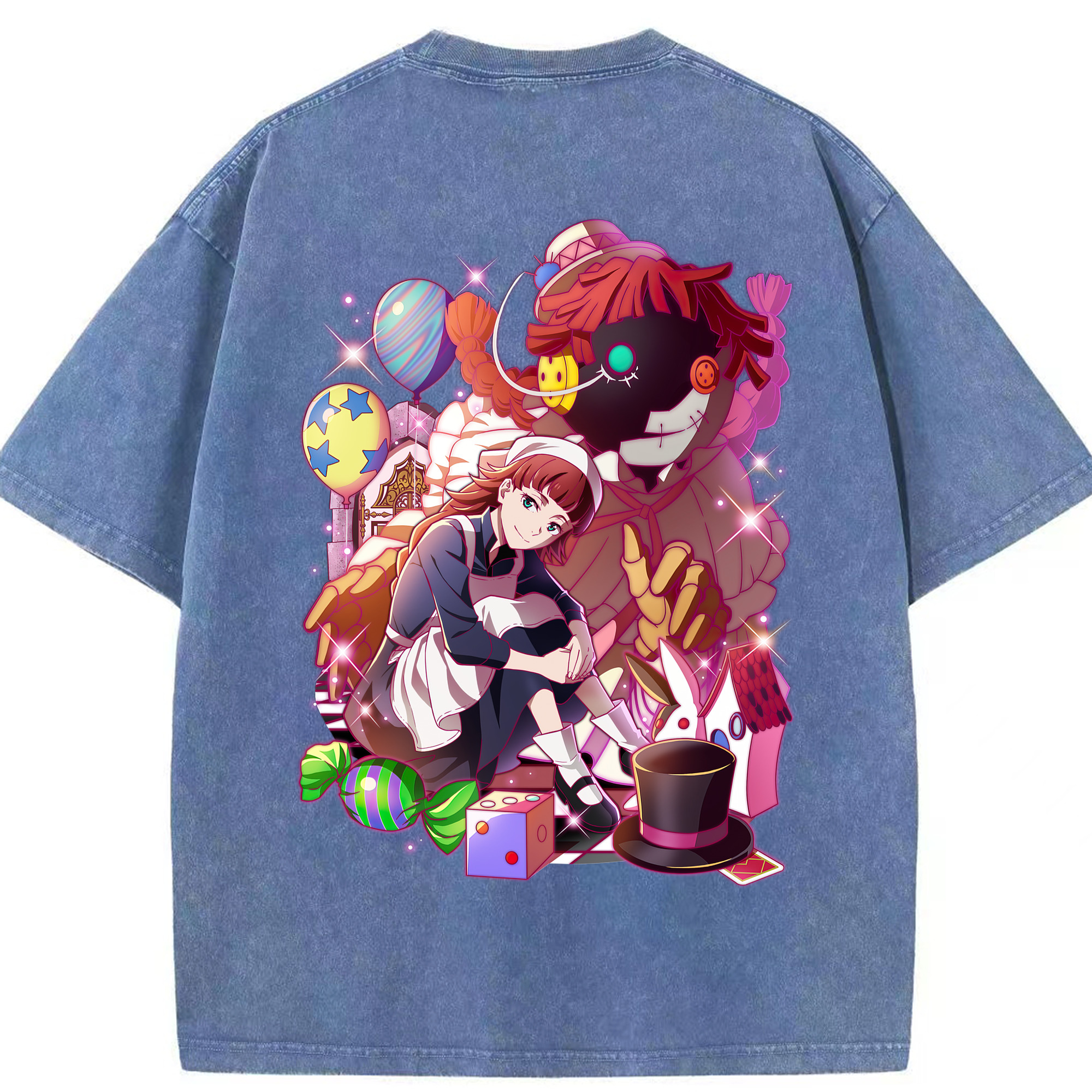 （画像用） 文豪ストレイドッグス Bungo Stray Dogs 綿100% ヴィンテージ風 半袖Tシャツ（背面プリント）
