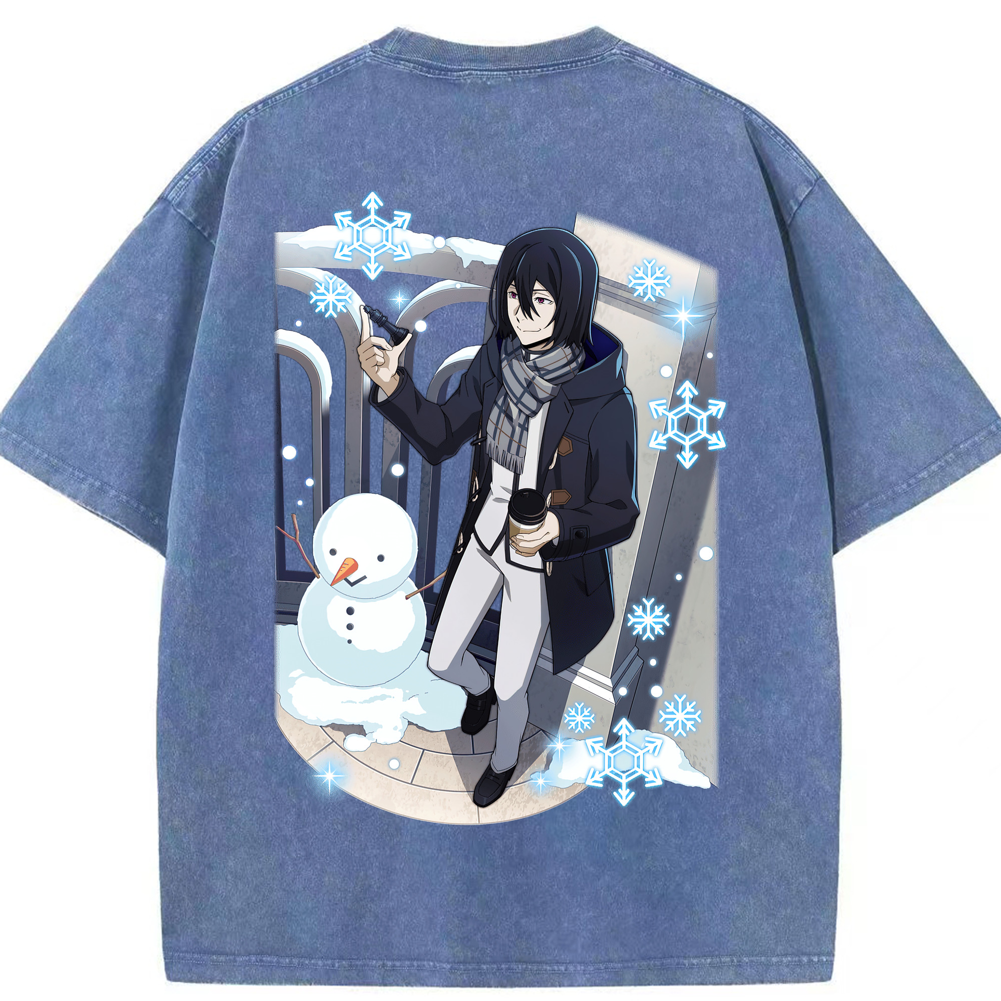 （画像用） 文豪ストレイドッグス Bungo Stray Dogs 綿100% ヴィンテージ風 半袖Tシャツ（背面プリント）
