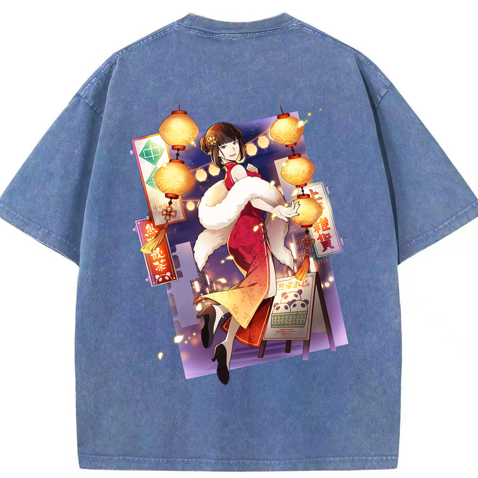 （画像用） 文豪ストレイドッグス Bungo Stray Dogs 綿100% ヴィンテージ風 半袖Tシャツ（背面プリント）