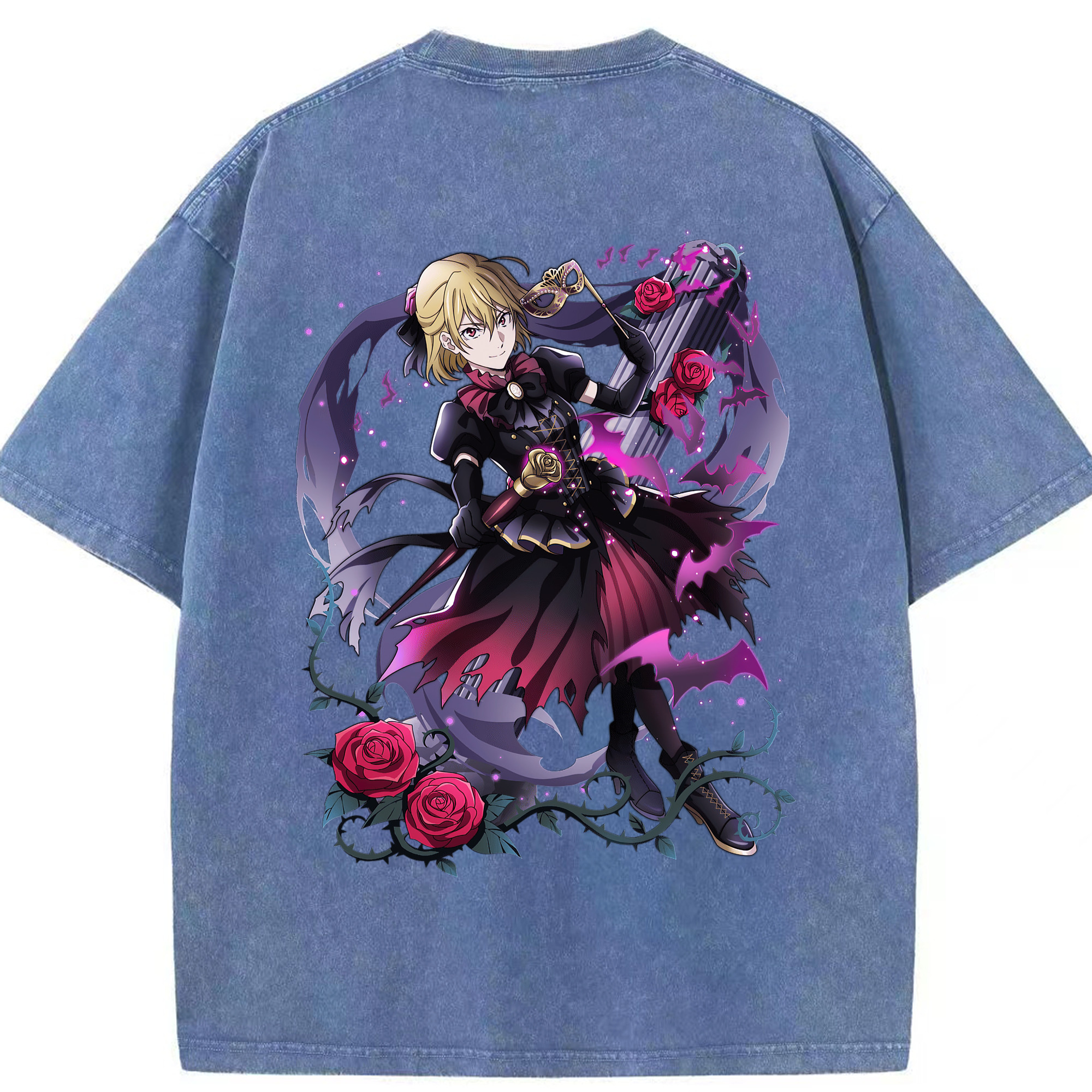 （画像用） 文豪ストレイドッグス Bungo Stray Dogs 綿100% ヴィンテージ風 半袖Tシャツ（背面プリント）
