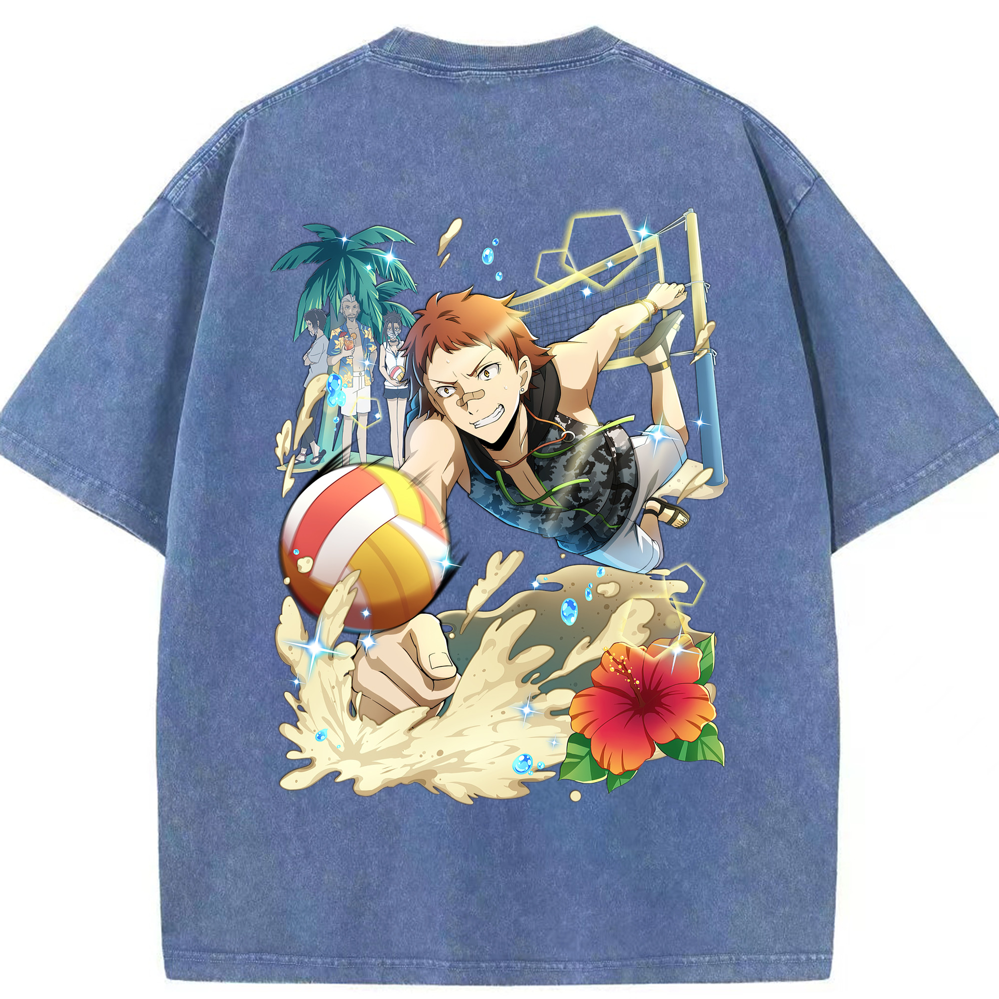 （画像用） 文豪ストレイドッグス Bungo Stray Dogs 綿100% ヴィンテージ風 半袖Tシャツ（背面プリント）