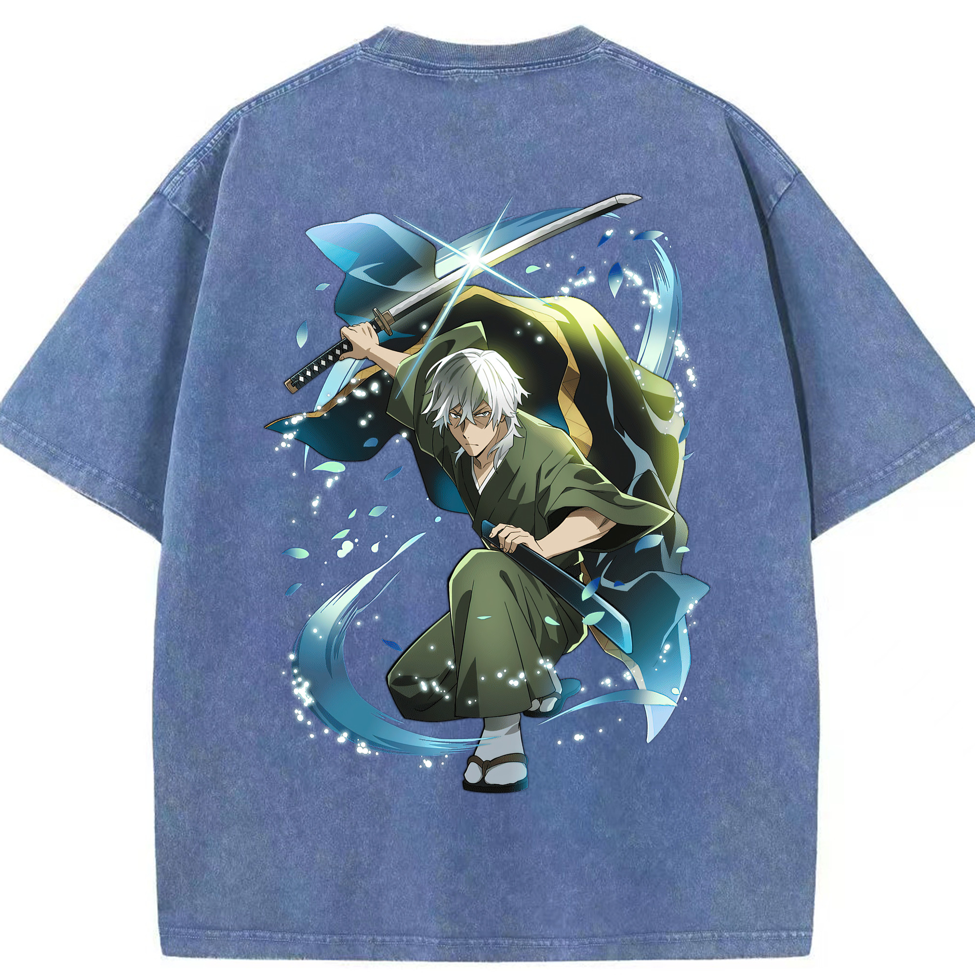（画像用） 文豪ストレイドッグス Bungo Stray Dogs 綿100% ヴィンテージ風 半袖Tシャツ（背面プリント）