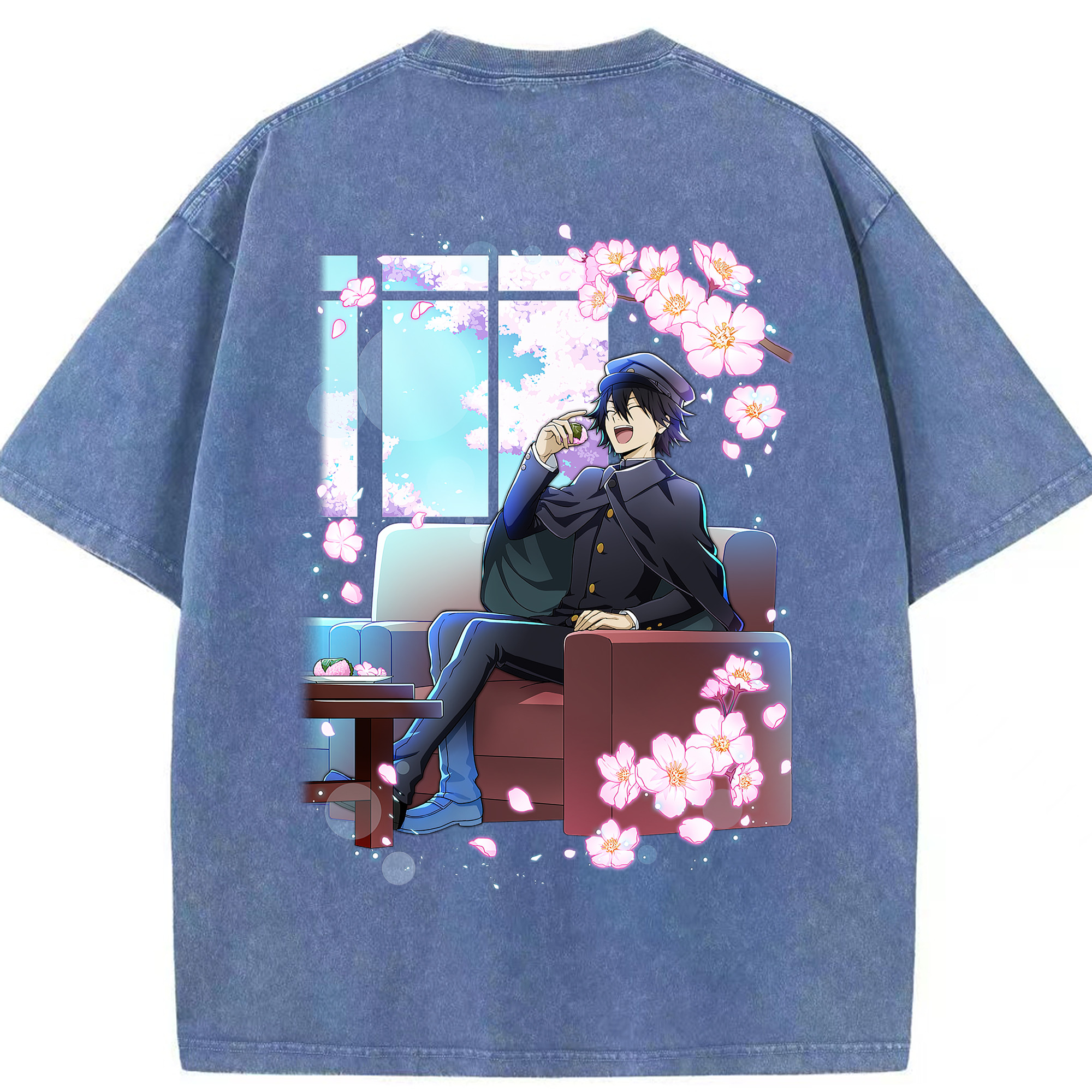 （画像用） 文豪ストレイドッグス Bungo Stray Dogs 綿100% ヴィンテージ風 半袖Tシャツ（背面プリント）