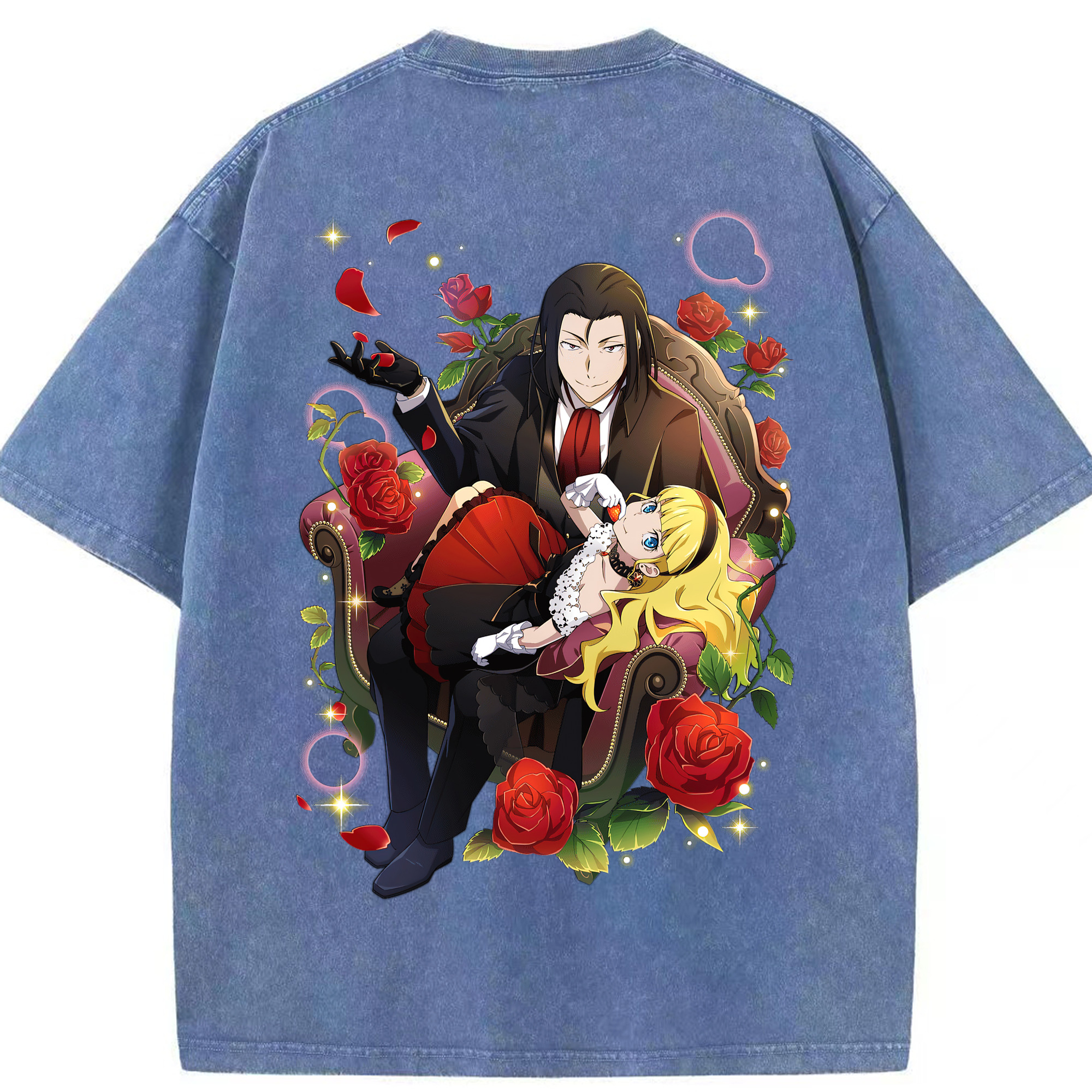 （画像用） 文豪ストレイドッグス Bungo Stray Dogs 綿100% ヴィンテージ風 半袖Tシャツ（背面プリント）