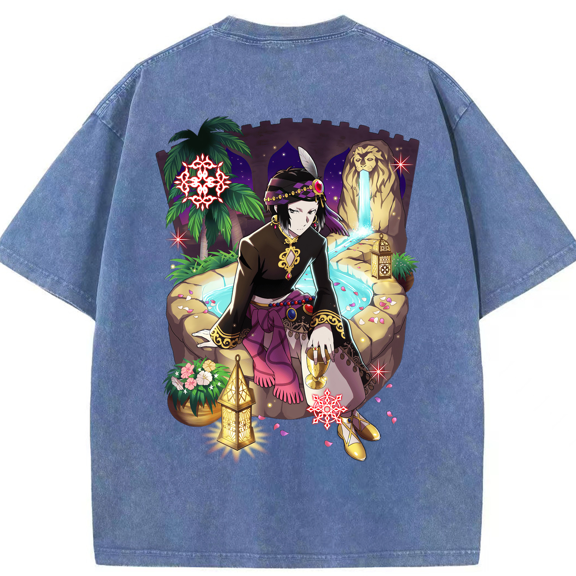 （画像用） 文豪ストレイドッグス Bungo Stray Dogs 綿100% ヴィンテージ風 半袖Tシャツ（背面プリント）
