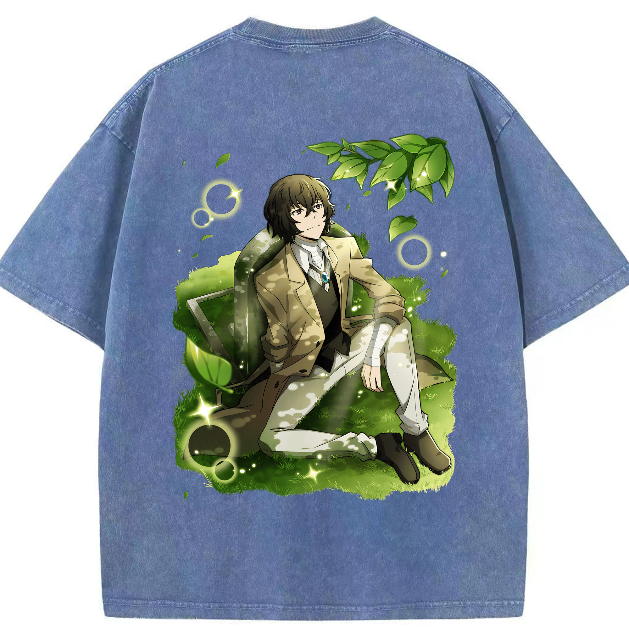 （画像用） 文豪ストレイドッグス Bungo Stray Dogs 綿100% ヴィンテージ風 半袖Tシャツ（背面プリント）
