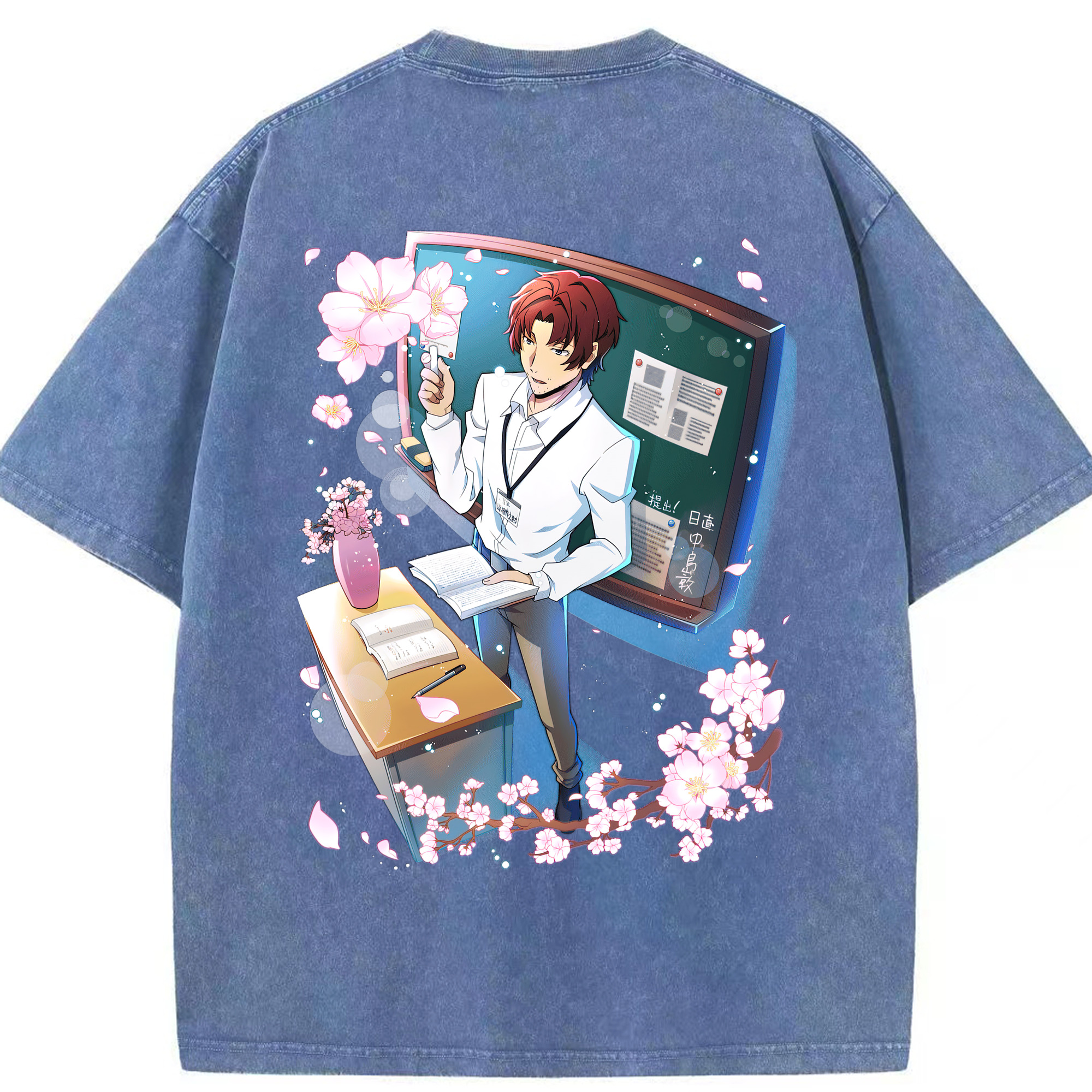 （画像用） 文豪ストレイドッグス Bungo Stray Dogs 綿100% ヴィンテージ風 半袖Tシャツ（背面プリント）