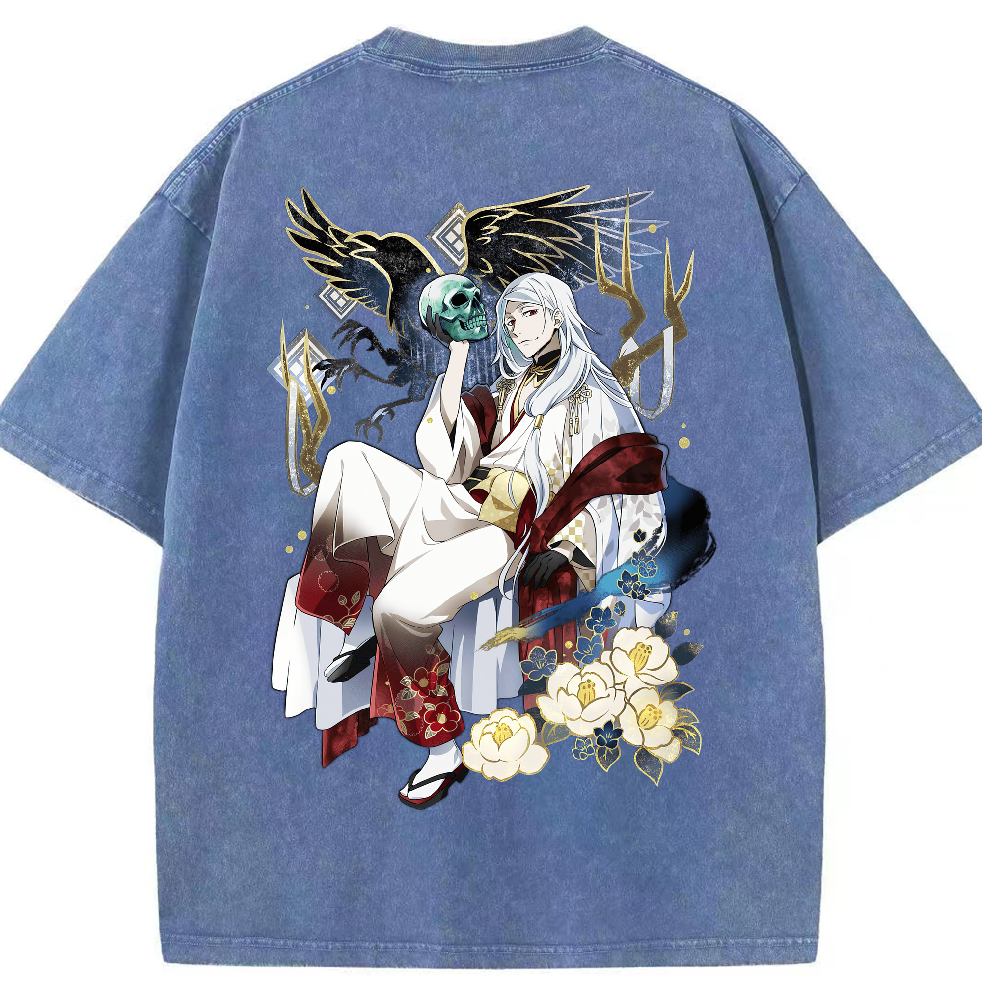 （画像用） 文豪ストレイドッグス Bungo Stray Dogs 綿100% ヴィンテージ風 半袖Tシャツ（背面プリント）