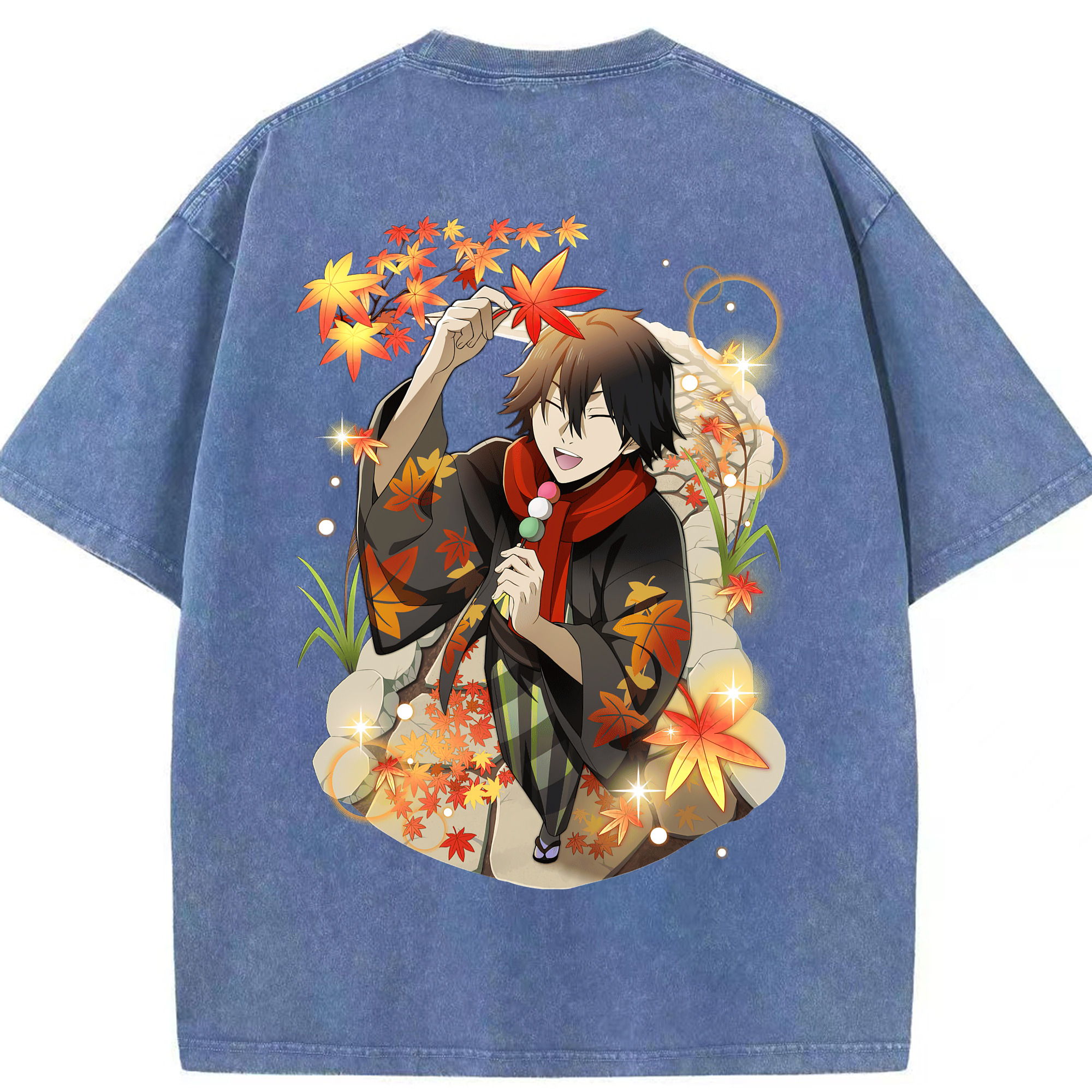 （画像用） 文豪ストレイドッグス Bungo Stray Dogs 綿100% ヴィンテージ風 半袖Tシャツ（背面プリント）