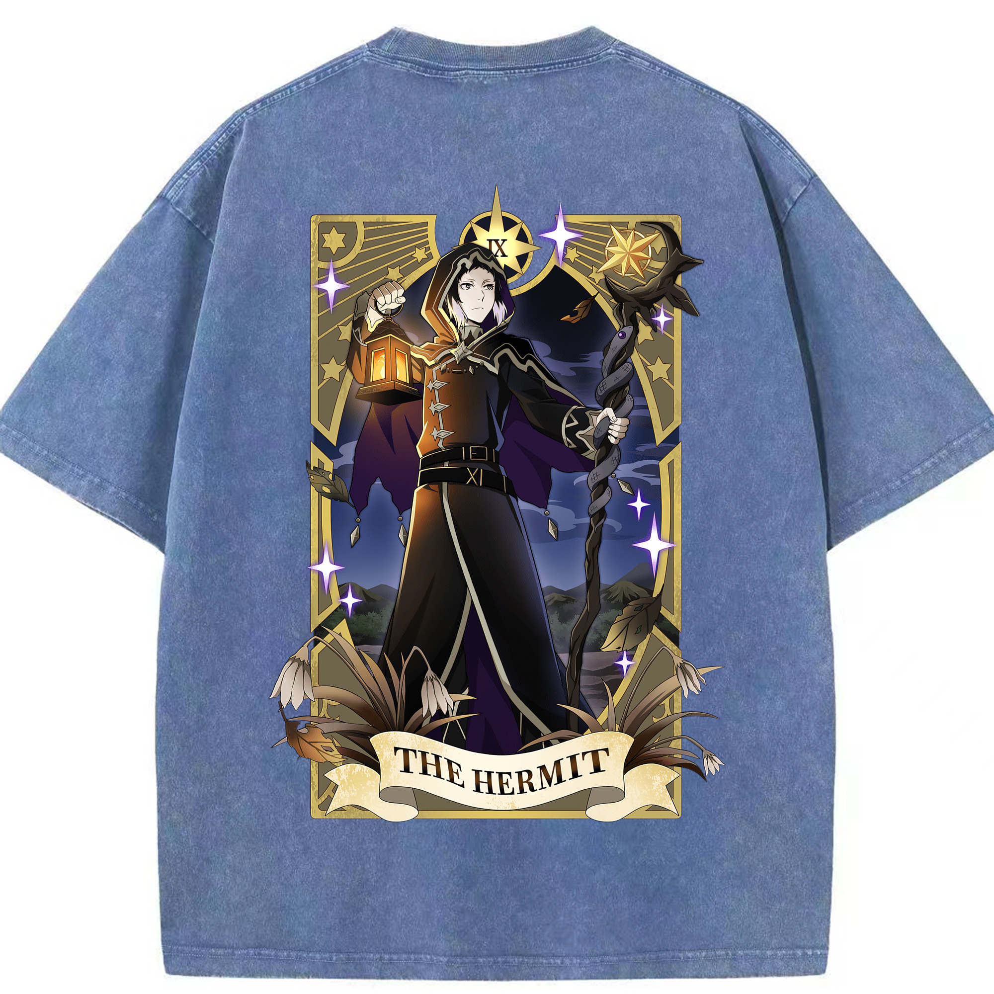 （画像用） 文豪ストレイドッグス Bungo Stray Dogs 綿100% ヴィンテージ風 半袖Tシャツ（背面プリント）