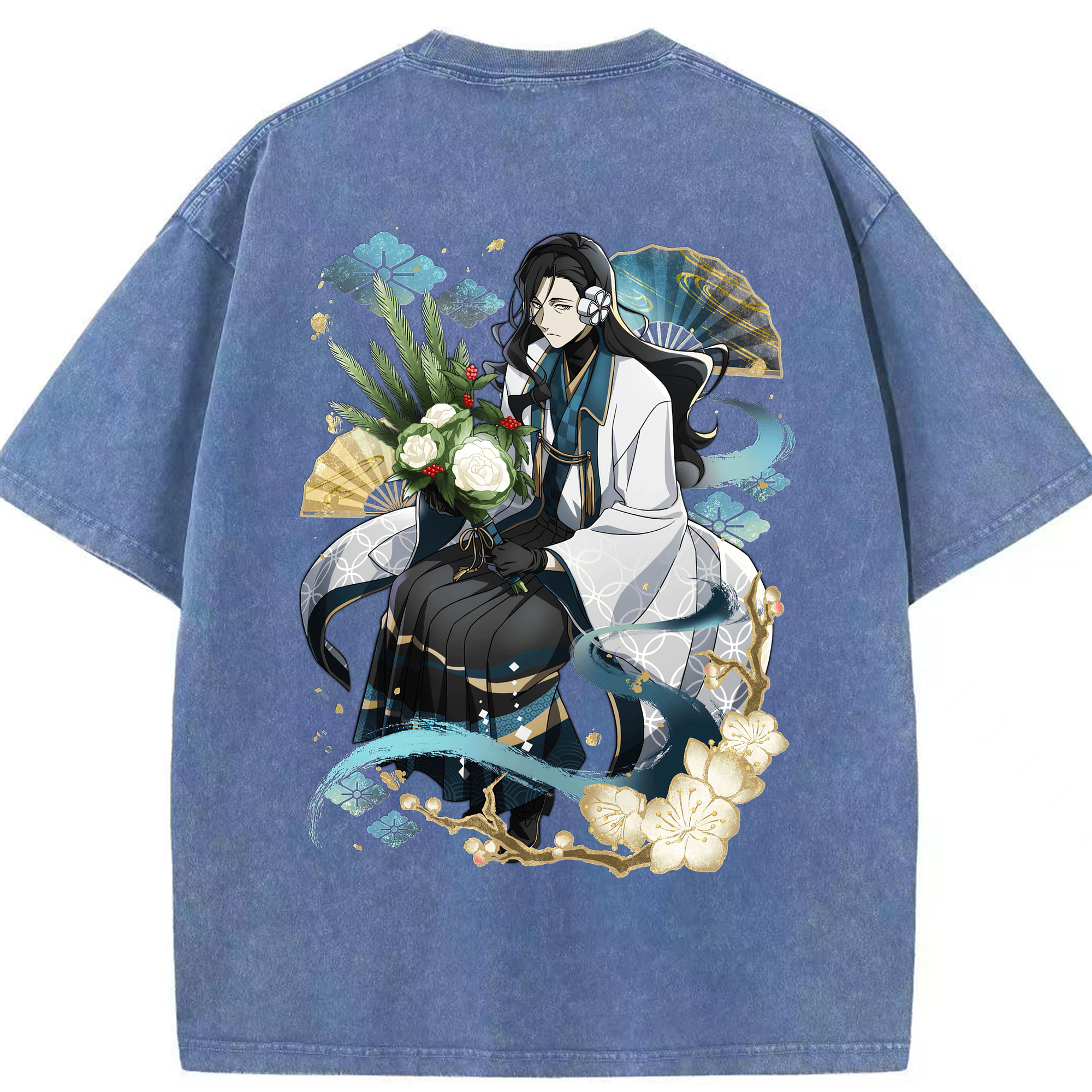 （画像用） 文豪ストレイドッグス Bungo Stray Dogs 綿100% ヴィンテージ風 半袖Tシャツ（背面プリント）