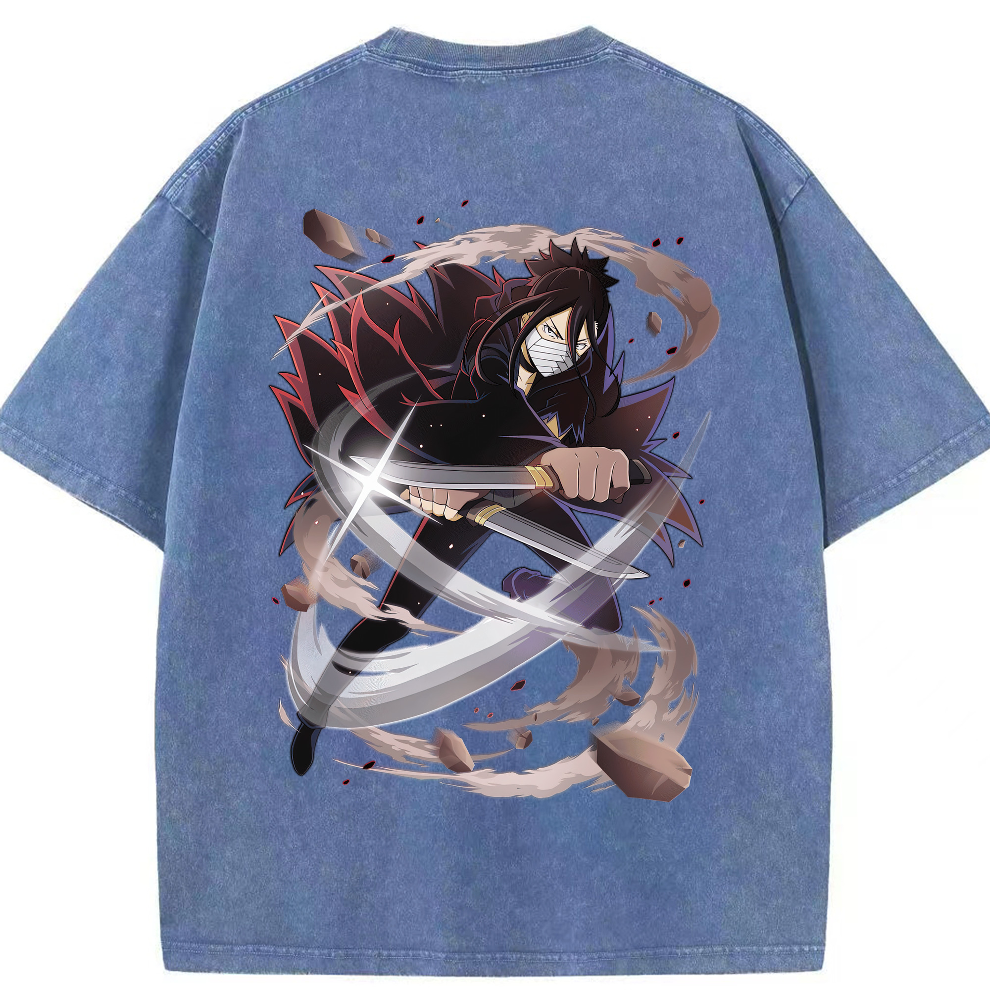 （画像用） 文豪ストレイドッグス Bungo Stray Dogs 綿100% ヴィンテージ風 半袖Tシャツ（背面プリント）