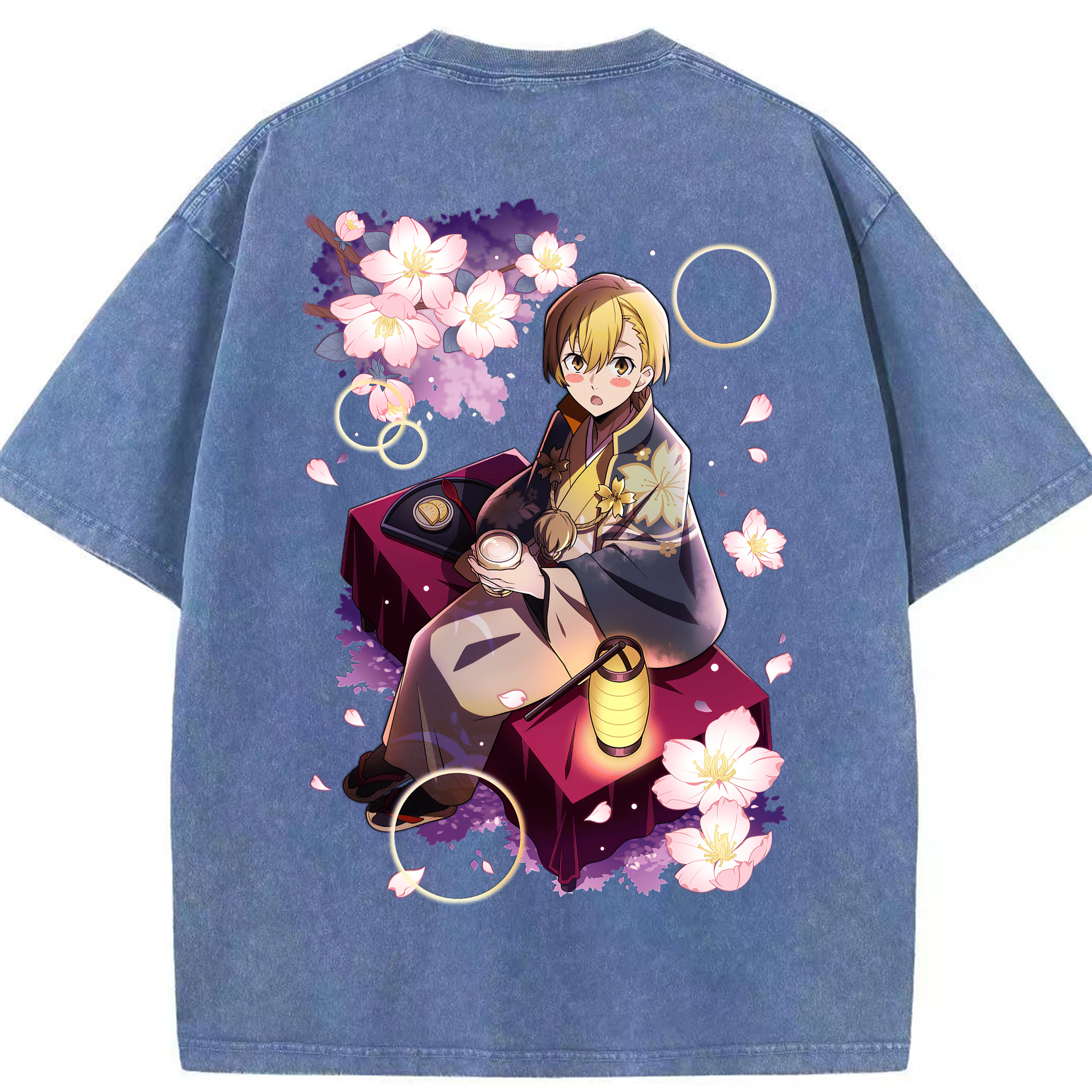 （画像用） 文豪ストレイドッグス Bungo Stray Dogs 綿100% ヴィンテージ風 半袖Tシャツ（背面プリント）