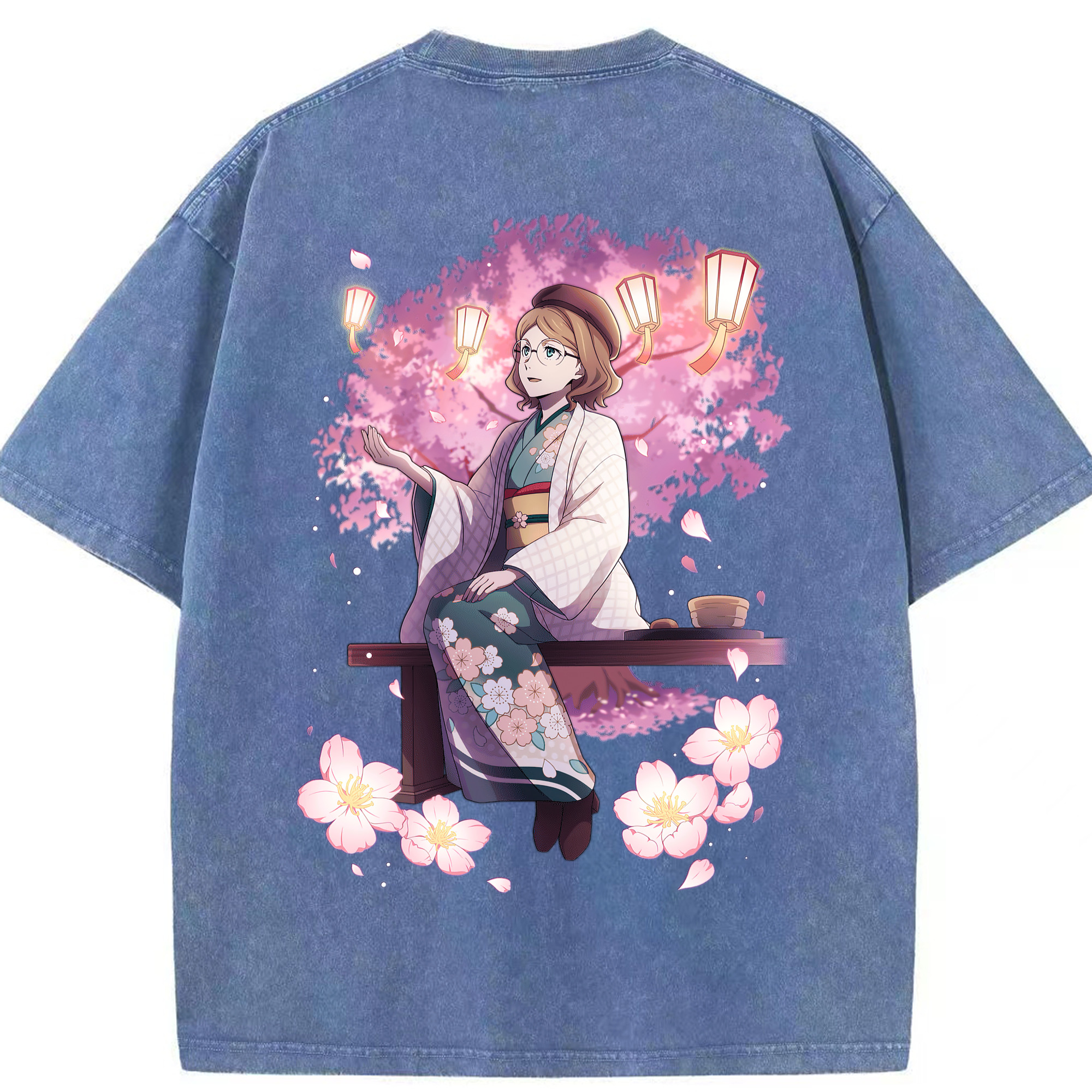 （画像用） 文豪ストレイドッグス Bungo Stray Dogs 綿100% ヴィンテージ風 半袖Tシャツ（背面プリント）