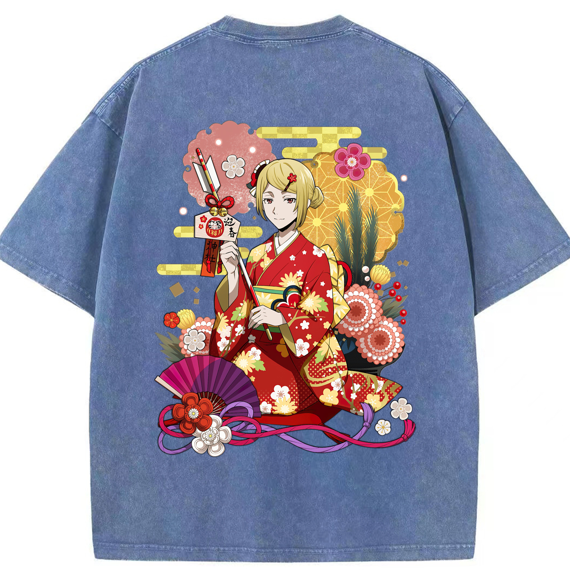 （画像用） 文豪ストレイドッグス Bungo Stray Dogs 綿100% ヴィンテージ風 半袖Tシャツ（背面プリント）