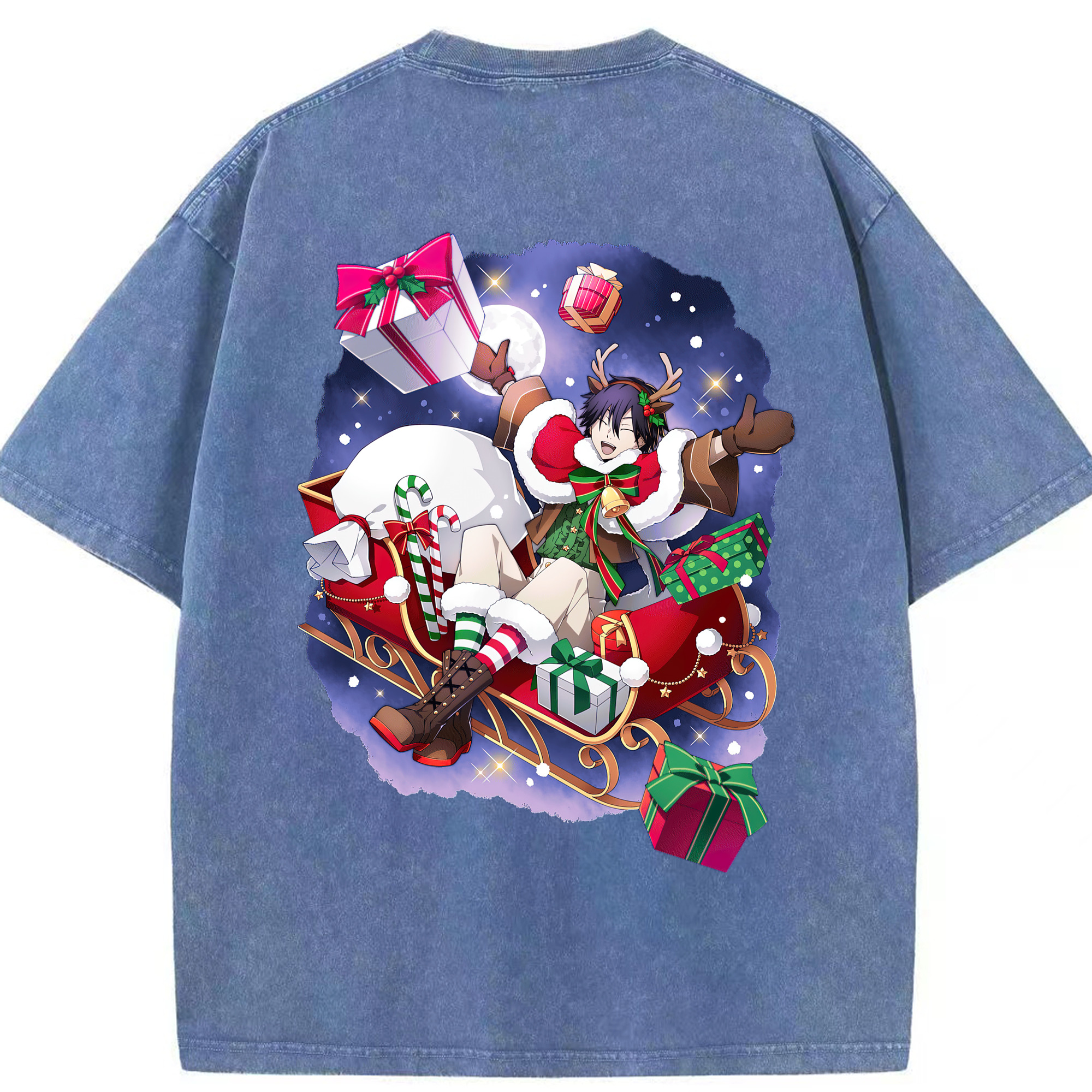 （画像用） 文豪ストレイドッグス Bungo Stray Dogs 綿100% ヴィンテージ風 半袖Tシャツ（背面プリント）