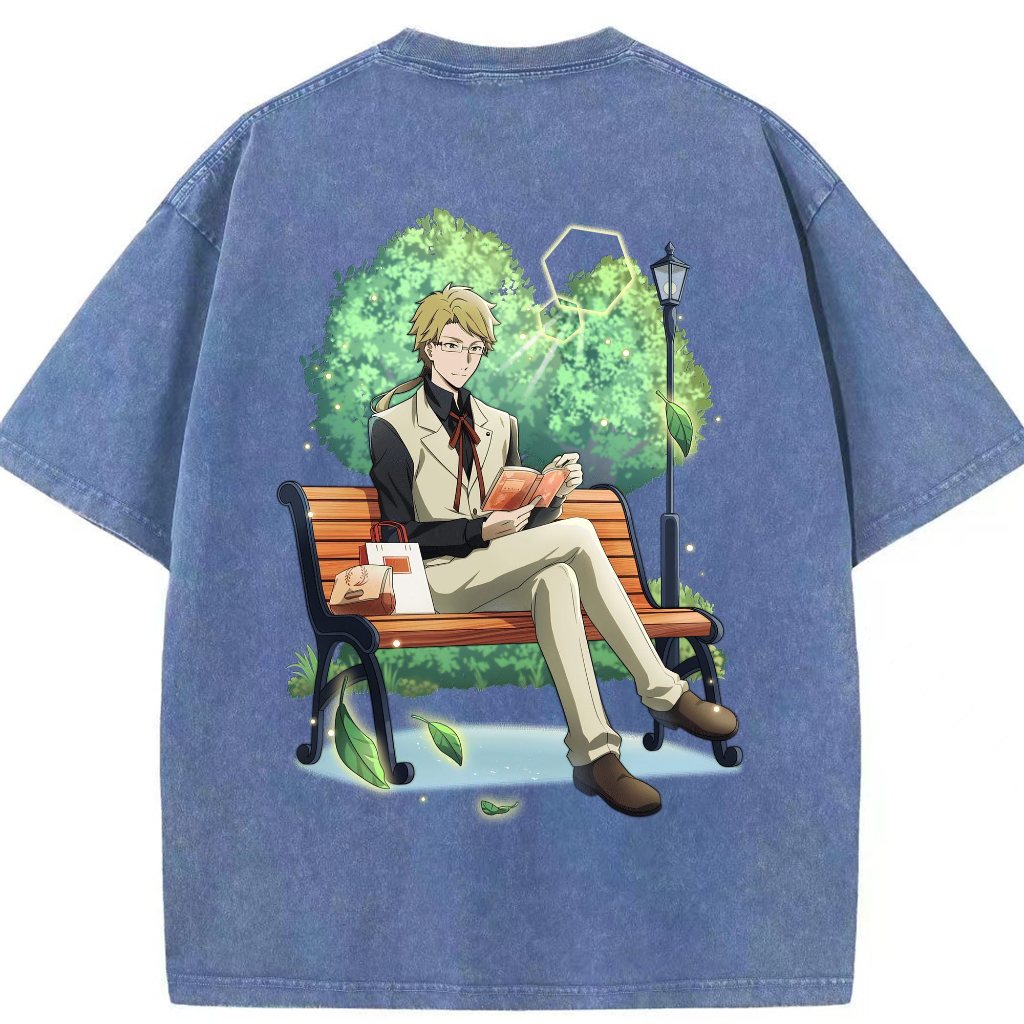（画像用） 文豪ストレイドッグス Bungo Stray Dogs 綿100% ヴィンテージ風 半袖Tシャツ（背面プリント）