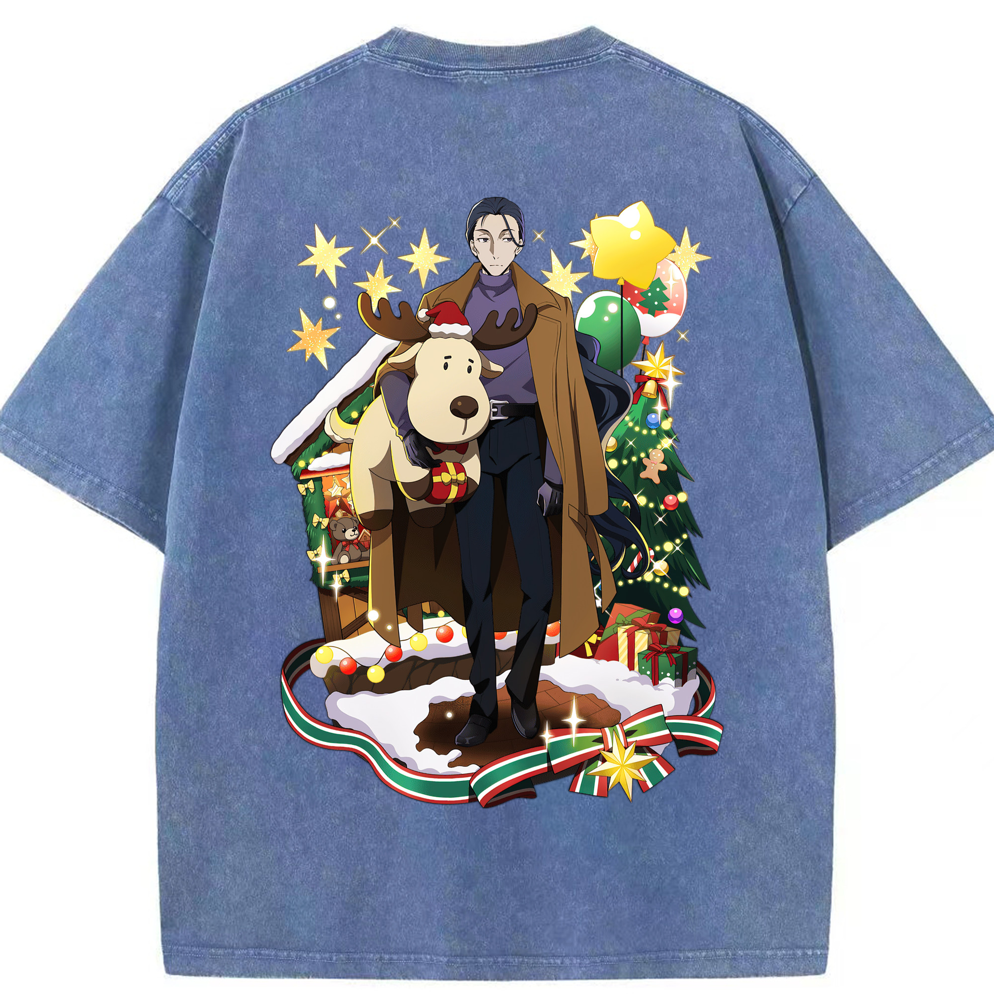 （画像用） 文豪ストレイドッグス Bungo Stray Dogs 綿100% ヴィンテージ風 半袖Tシャツ（背面プリント）