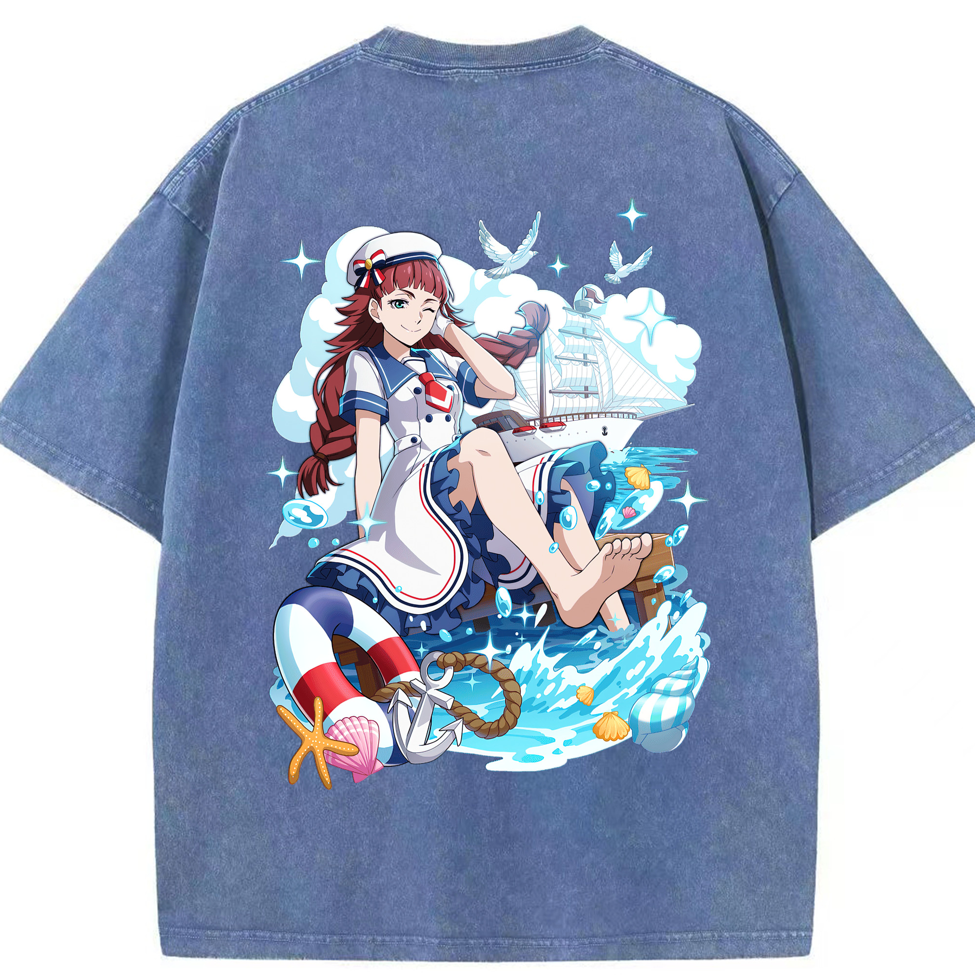 （画像用） 文豪ストレイドッグス Bungo Stray Dogs 綿100% ヴィンテージ風 半袖Tシャツ（背面プリント）