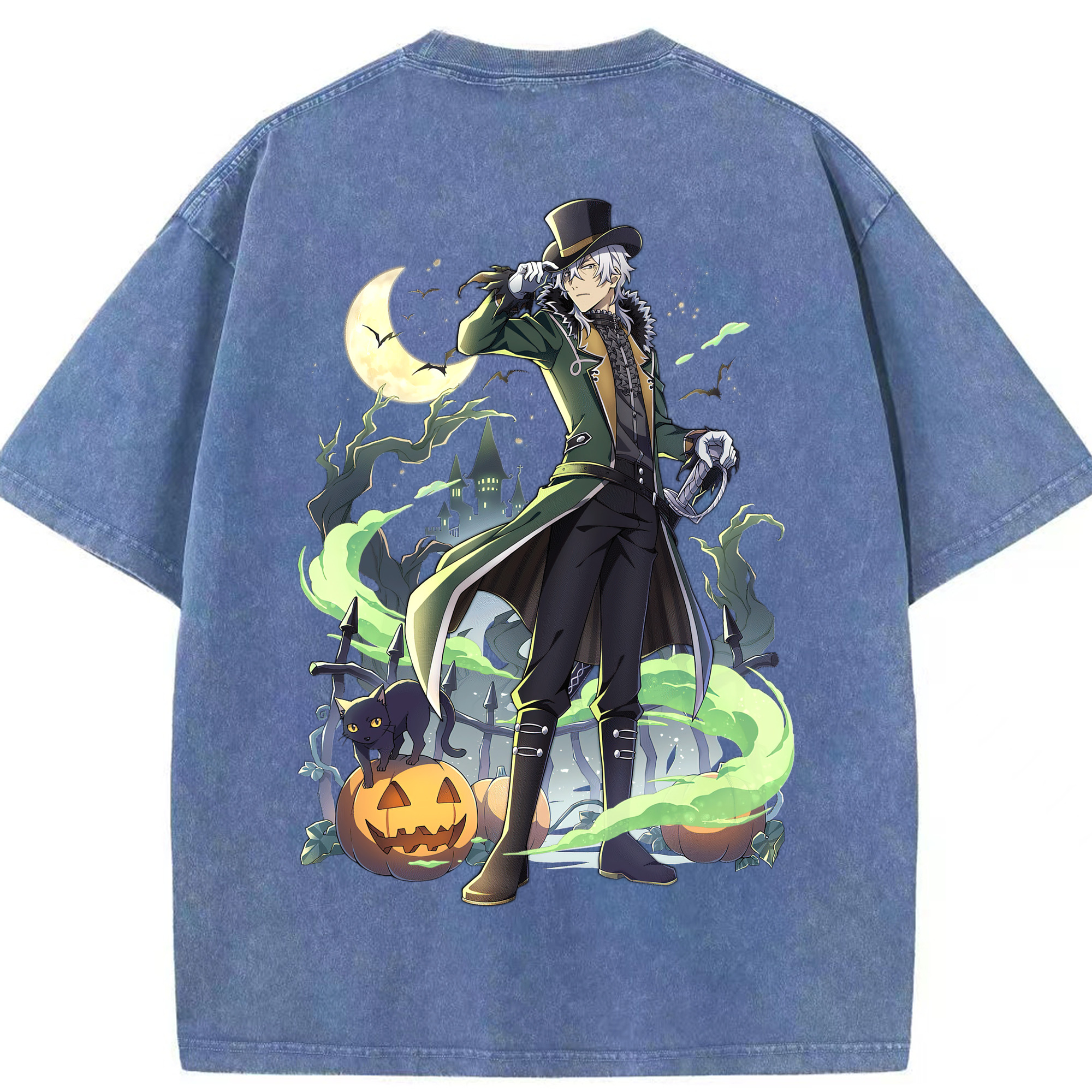 （画像用） 文豪ストレイドッグス Bungo Stray Dogs 綿100% ヴィンテージ風 半袖Tシャツ（背面プリント）