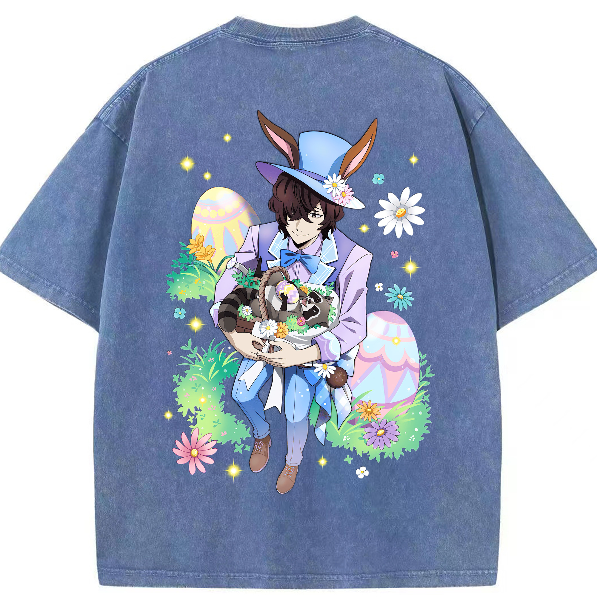 （画像用） 文豪ストレイドッグス Bungo Stray Dogs 綿100% ヴィンテージ風 半袖Tシャツ（背面プリント）