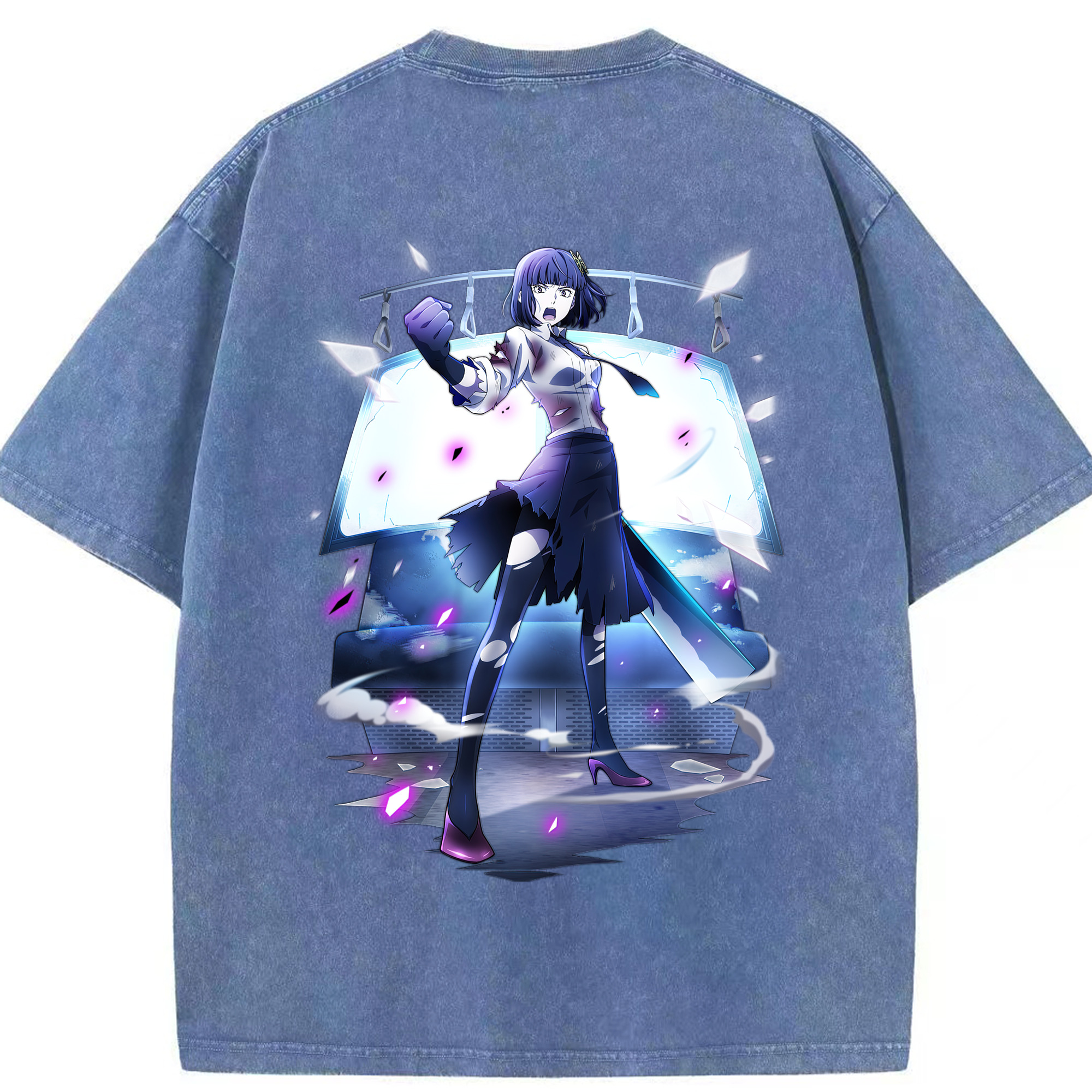 （画像用） 文豪ストレイドッグス Bungo Stray Dogs 綿100% ヴィンテージ風 半袖Tシャツ（背面プリント）