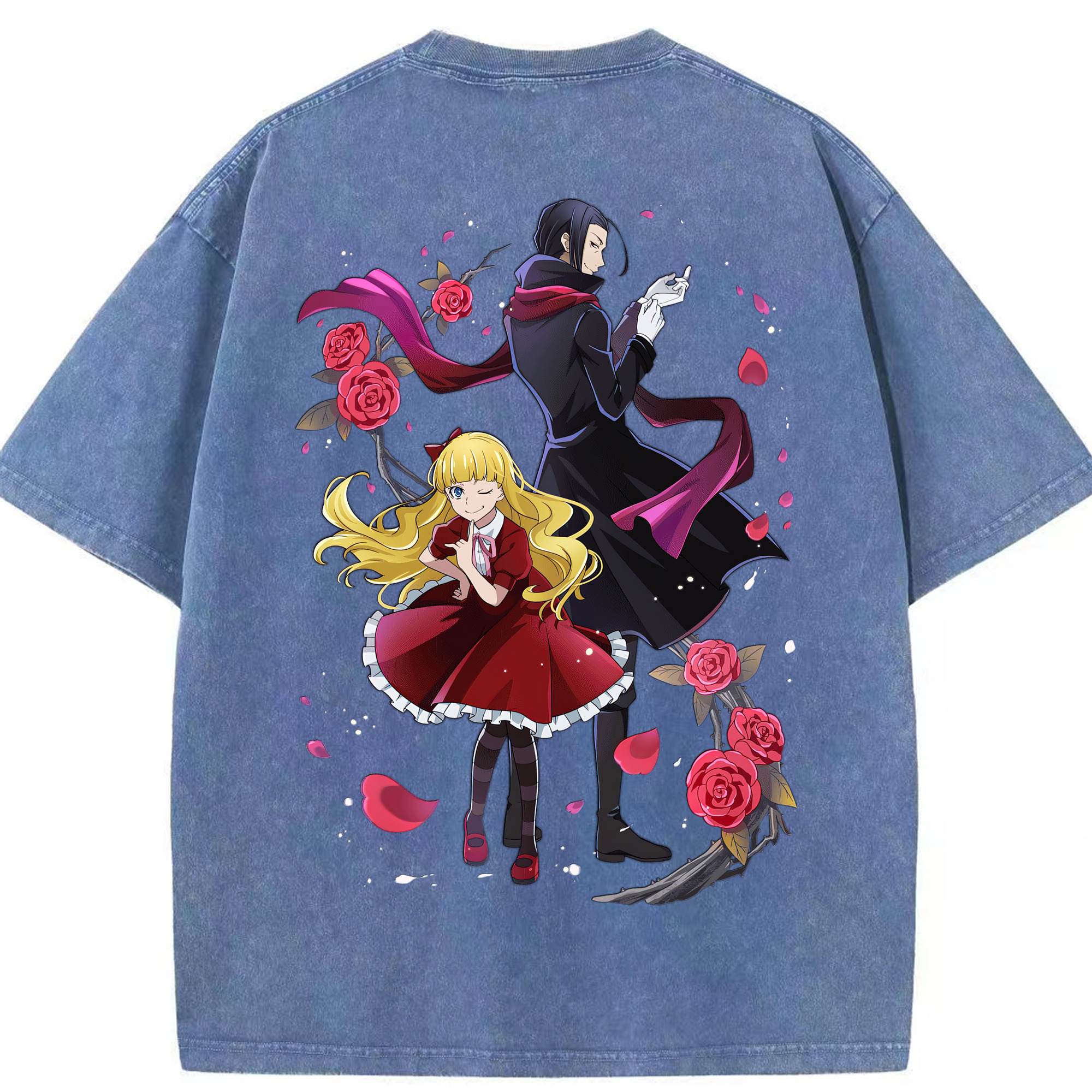 （画像用） 文豪ストレイドッグス Bungo Stray Dogs 綿100% ヴィンテージ風 半袖Tシャツ（背面プリント）