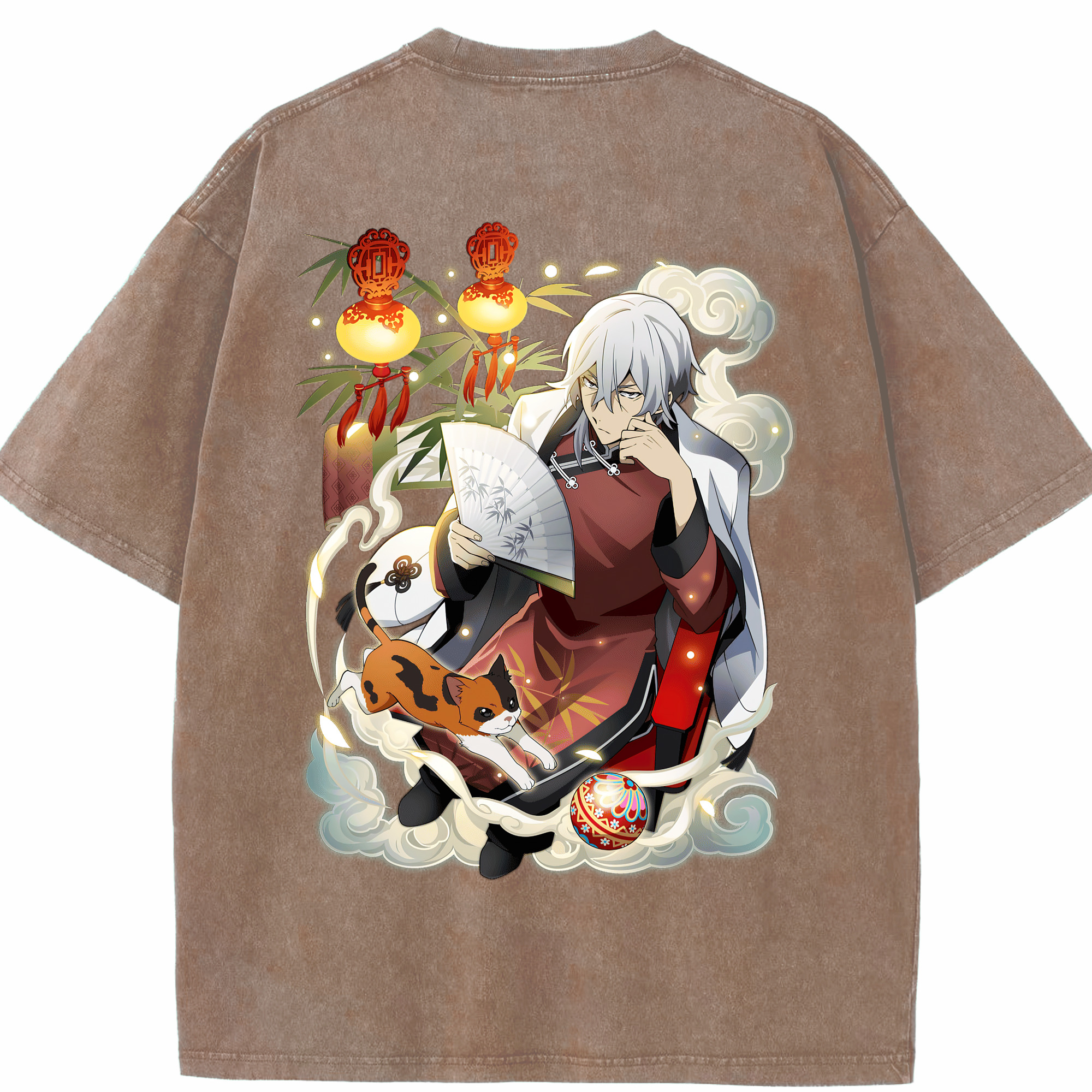 （画像用） 文豪ストレイドッグス Bungo Stray Dogs 綿100% ヴィンテージ風 半袖Tシャツ（背面プリント）