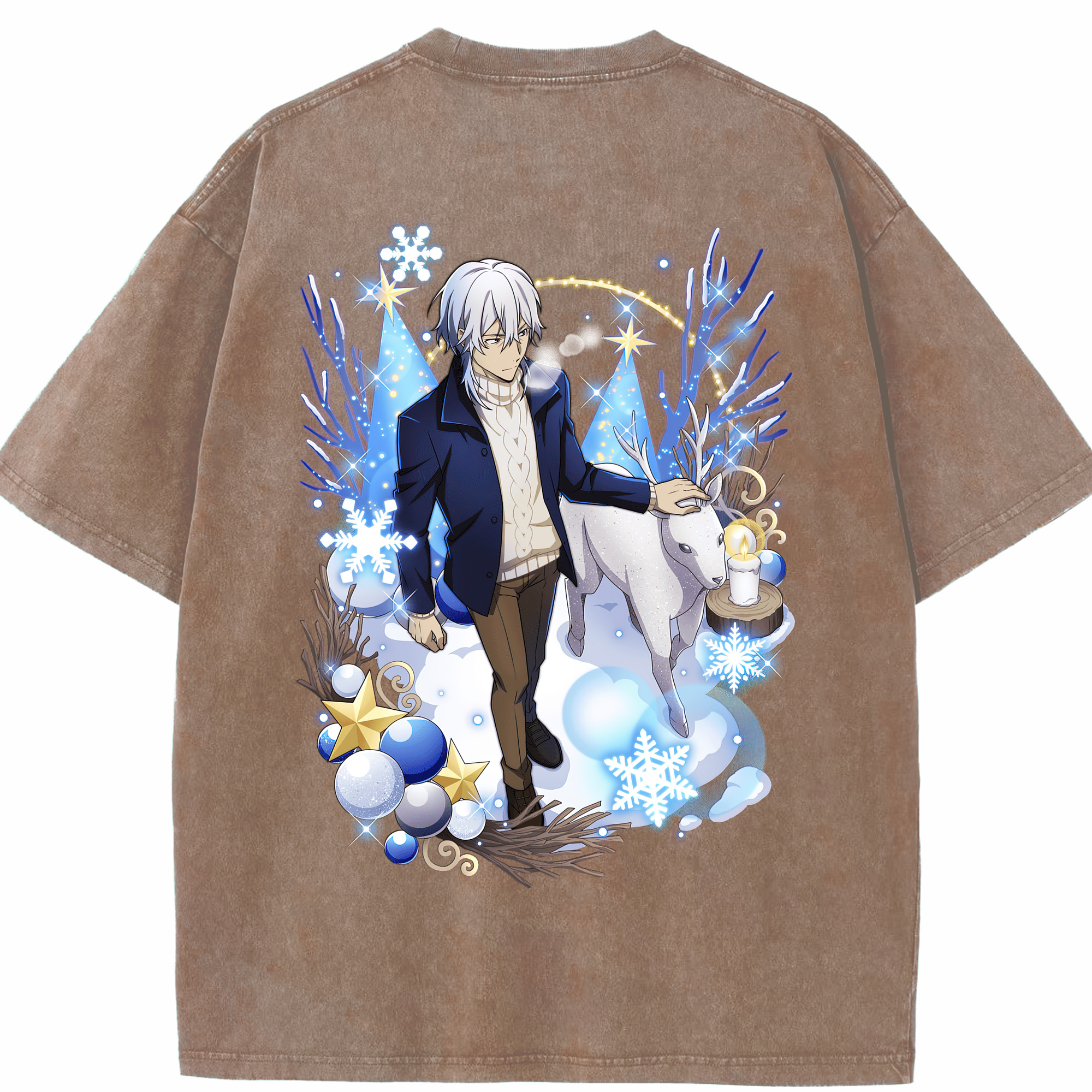 （画像用） 文豪ストレイドッグス Bungo Stray Dogs 綿100% ヴィンテージ風 半袖Tシャツ（背面プリント）