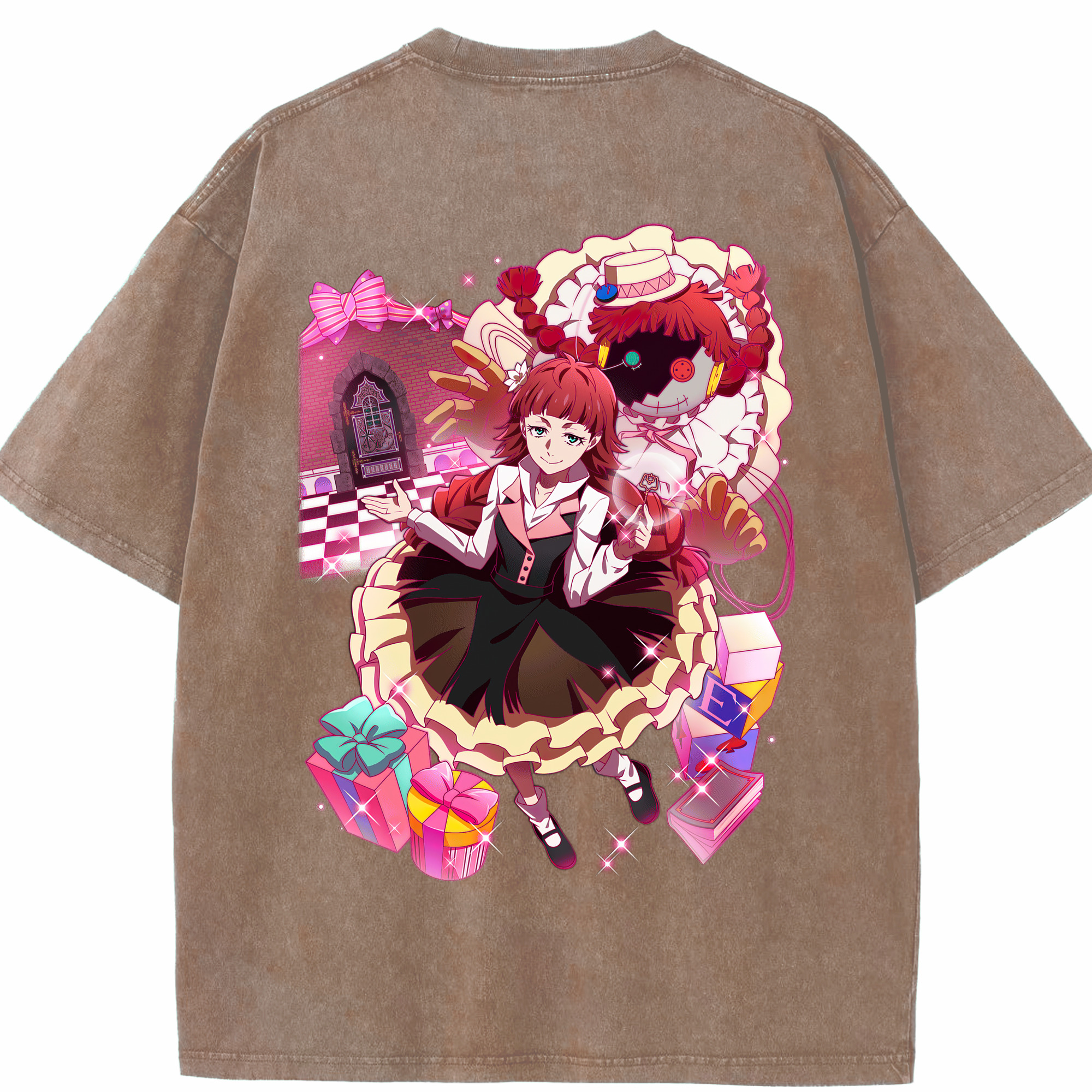 （画像用） 文豪ストレイドッグス Bungo Stray Dogs 綿100% ヴィンテージ風 半袖Tシャツ（背面プリント）