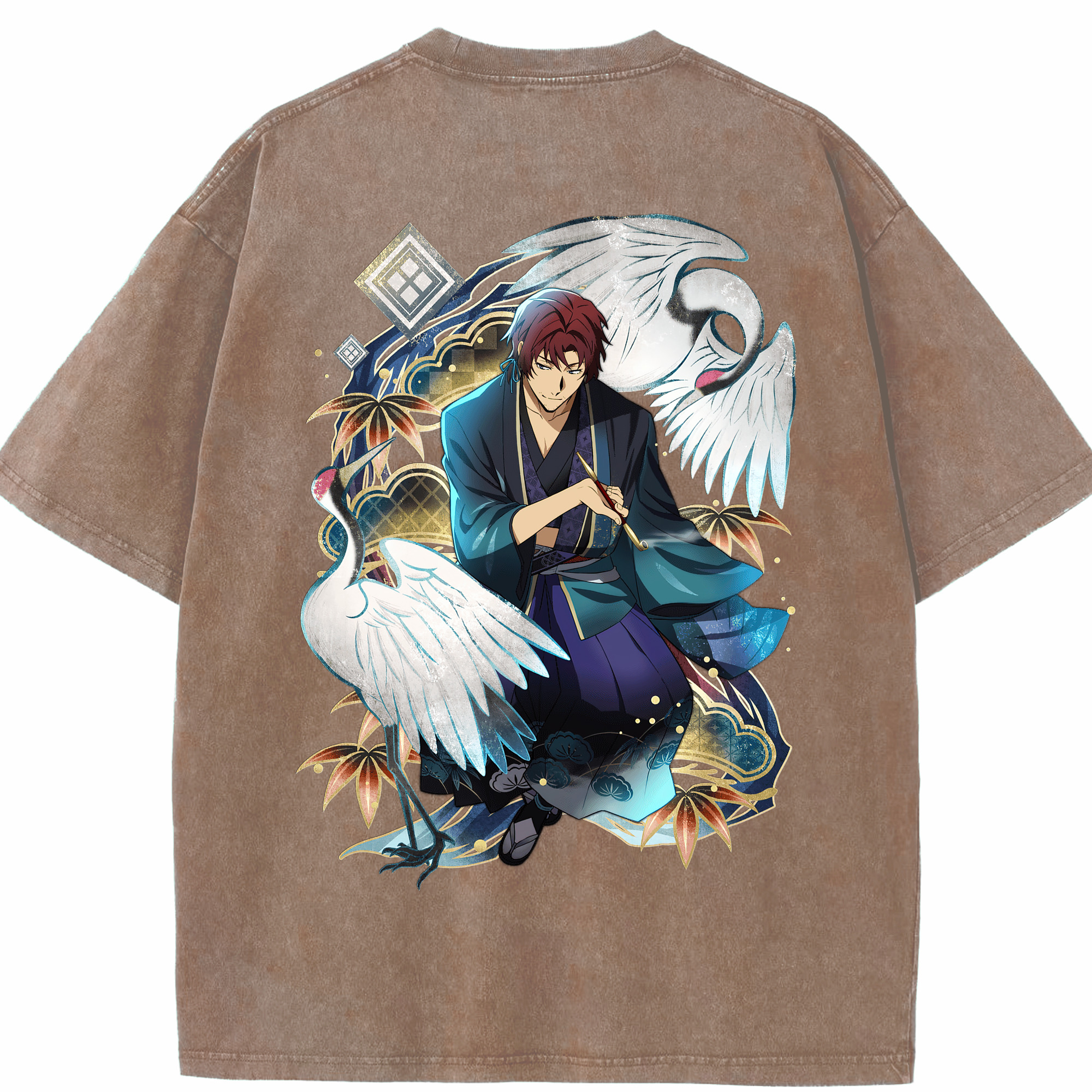 （画像用） 文豪ストレイドッグス Bungo Stray Dogs 綿100% ヴィンテージ風 半袖Tシャツ（背面プリント）