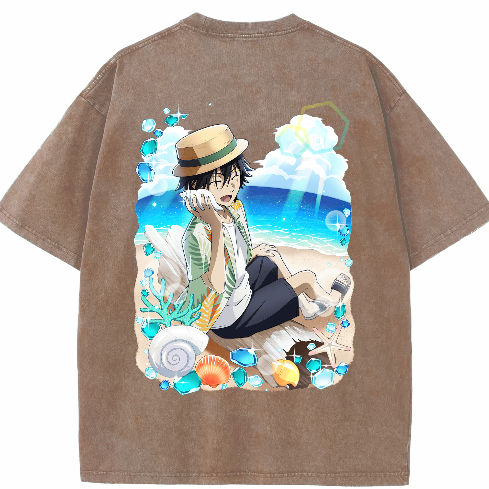 （画像用） 文豪ストレイドッグス Bungo Stray Dogs 綿100% ヴィンテージ風 半袖Tシャツ（背面プリント）