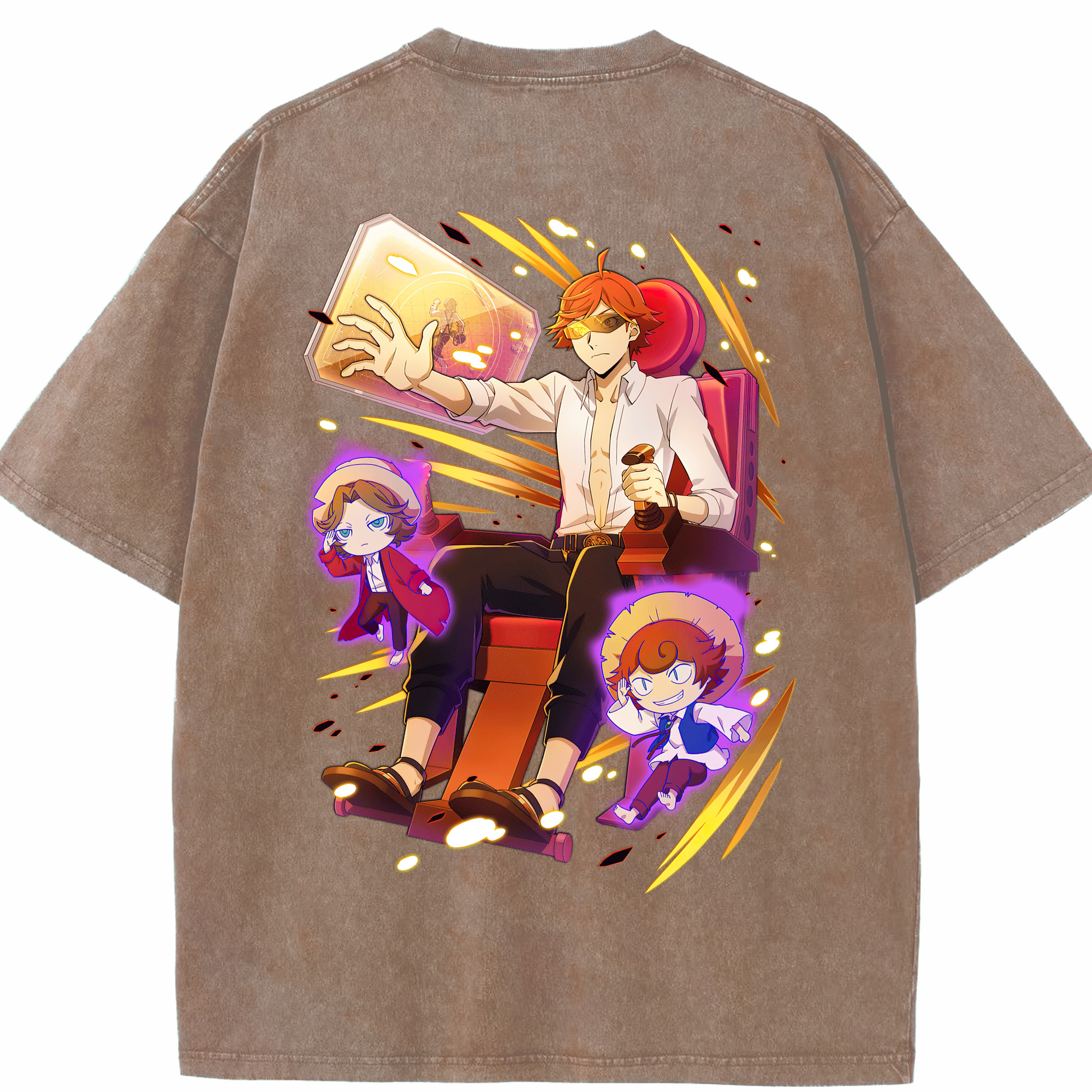 （画像用） 文豪ストレイドッグス Bungo Stray Dogs 綿100% ヴィンテージ風 半袖Tシャツ（背面プリント）