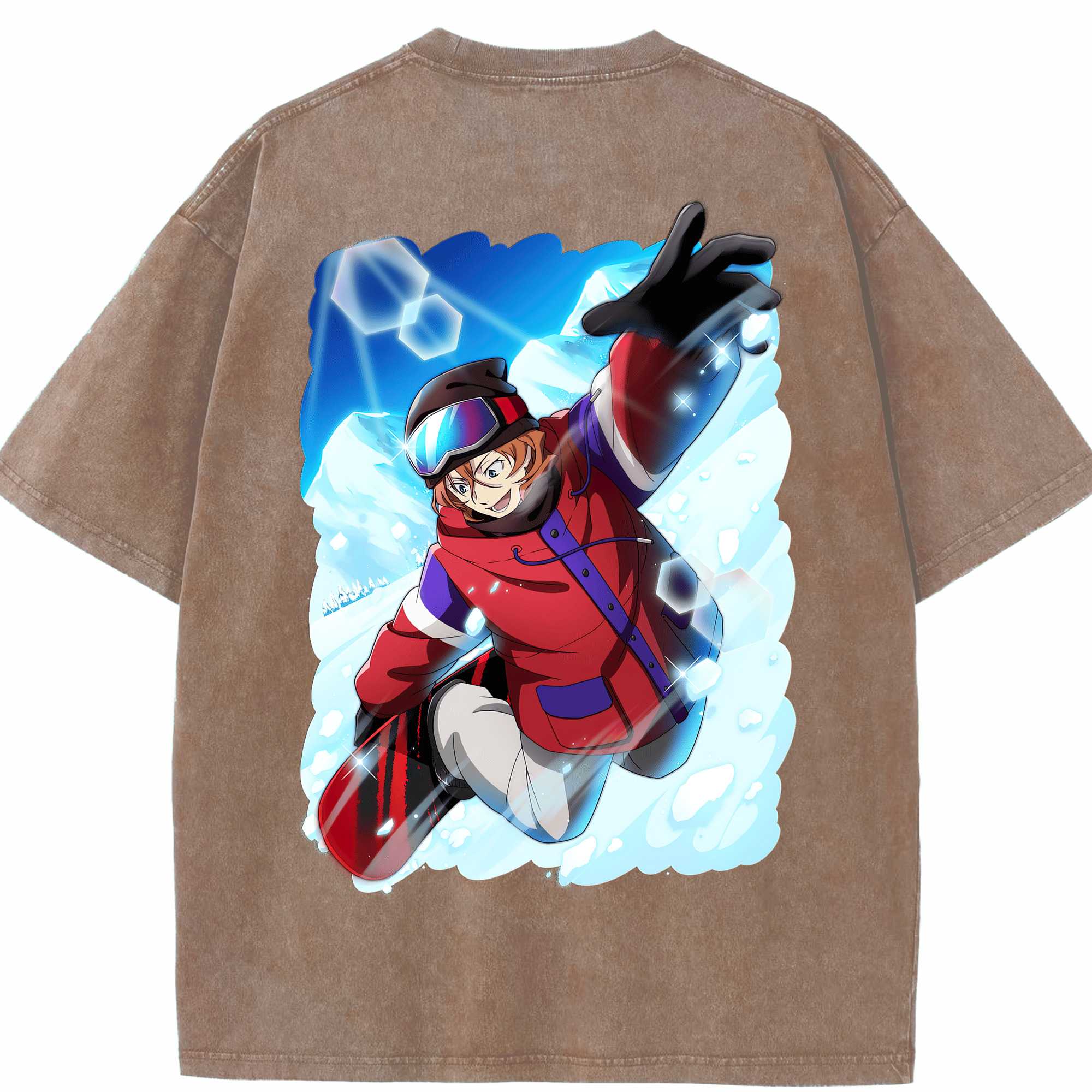 （画像用） 文豪ストレイドッグス Bungo Stray Dogs 綿100% ヴィンテージ風 半袖Tシャツ（背面プリント）