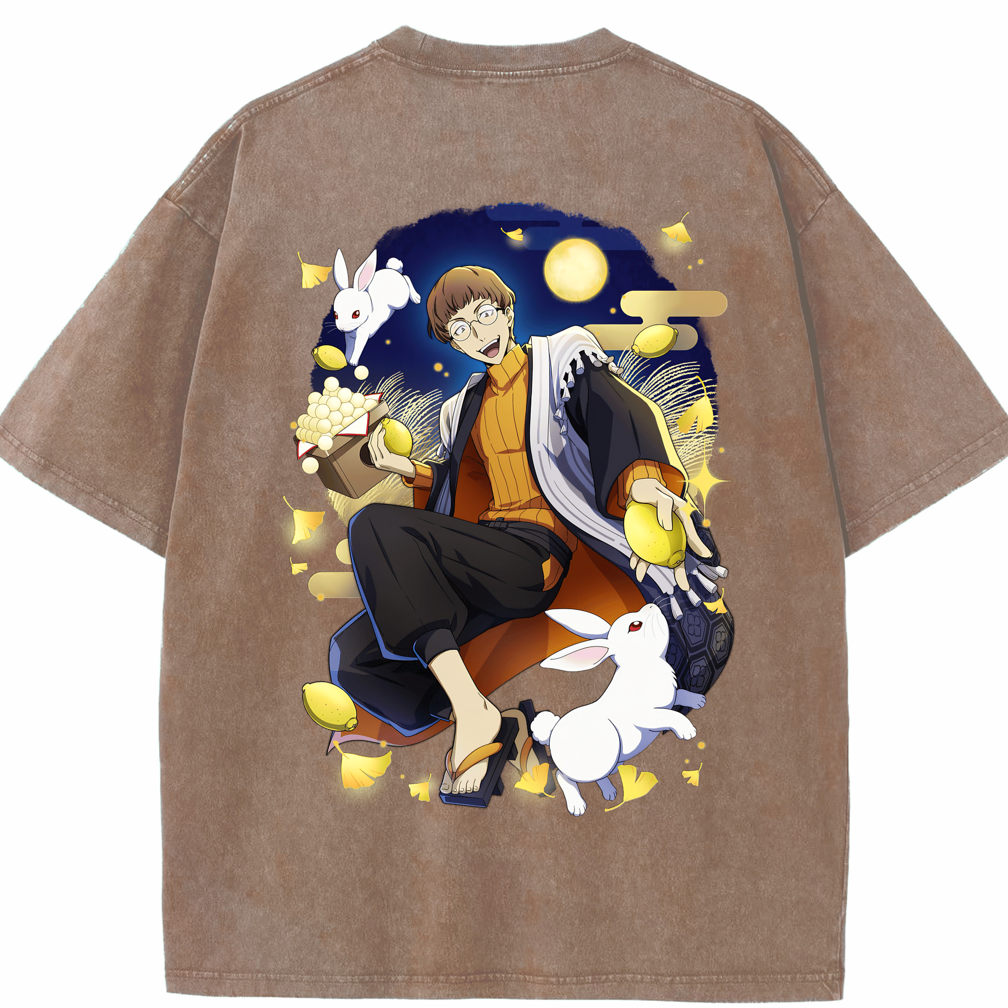（画像用） 文豪ストレイドッグス Bungo Stray Dogs 綿100% ヴィンテージ風 半袖Tシャツ（背面プリント）