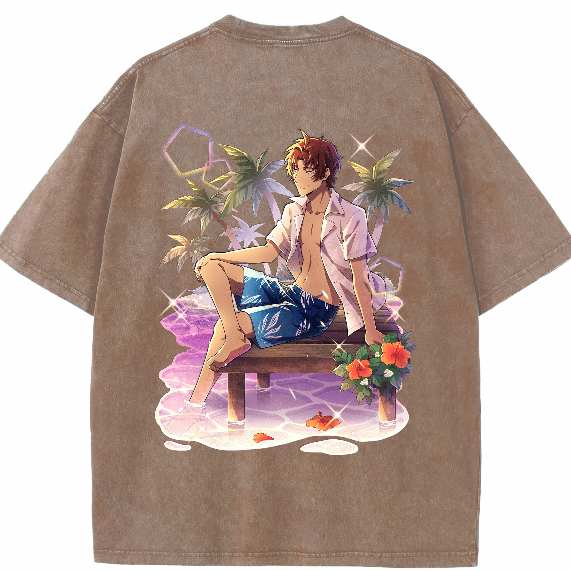 （画像用） 文豪ストレイドッグス Bungo Stray Dogs 綿100% ヴィンテージ風 半袖Tシャツ（背面プリント）