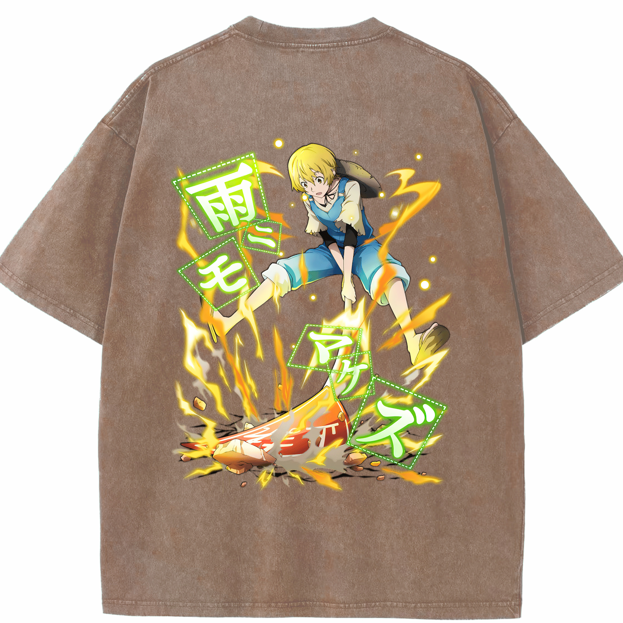 （画像用） 文豪ストレイドッグス Bungo Stray Dogs 綿100% ヴィンテージ風 半袖Tシャツ（背面プリント）