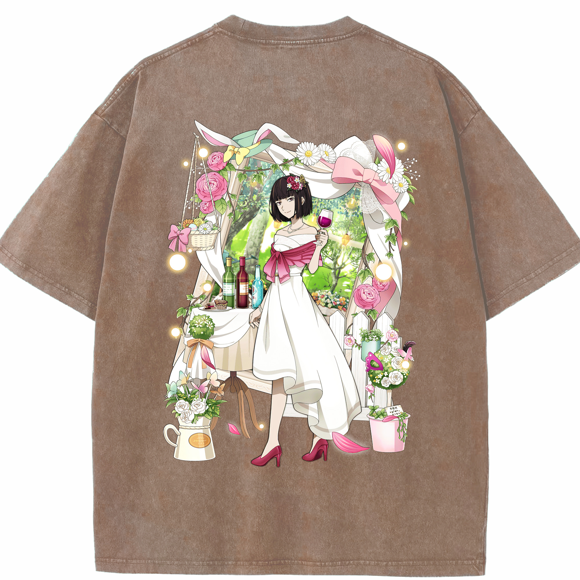 （画像用） 文豪ストレイドッグス Bungo Stray Dogs 綿100% ヴィンテージ風 半袖Tシャツ（背面プリント）