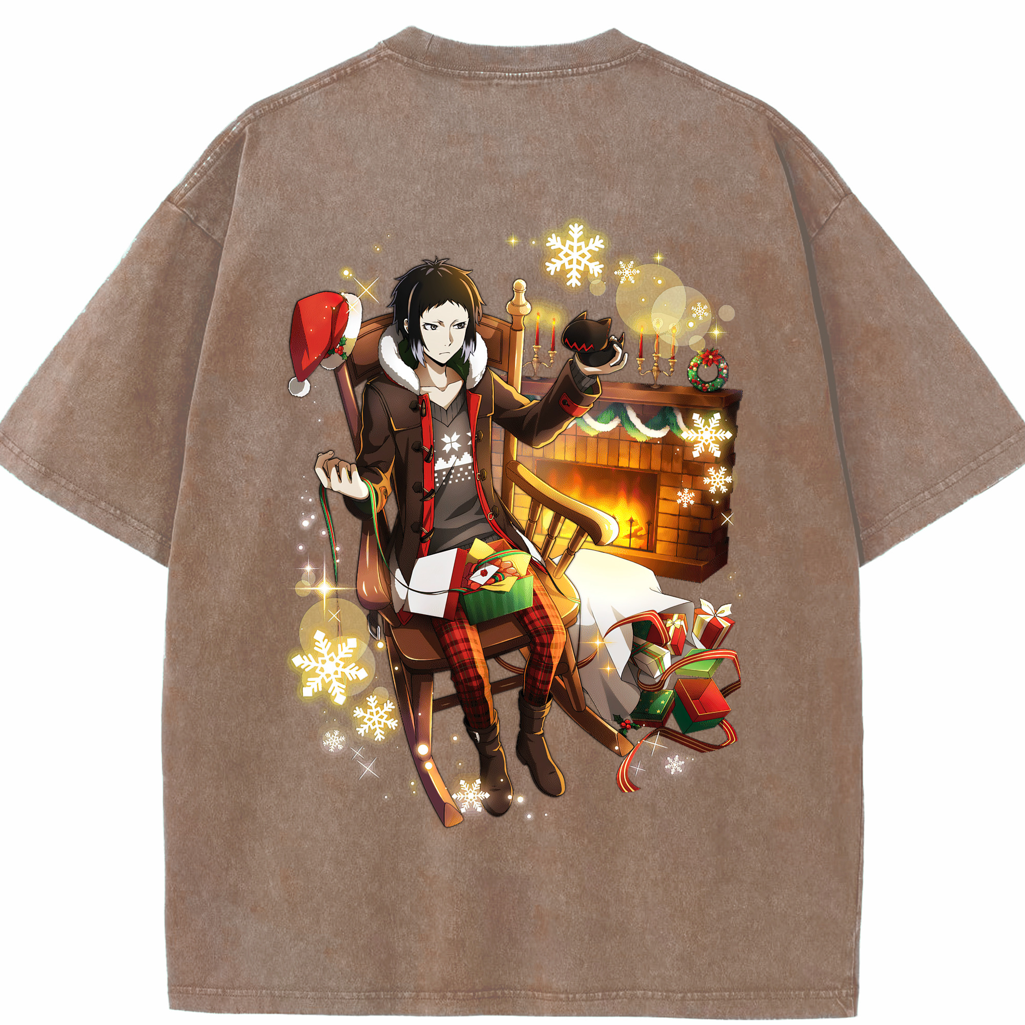 （画像用） 文豪ストレイドッグス Bungo Stray Dogs 綿100% ヴィンテージ風 半袖Tシャツ（背面プリント）
