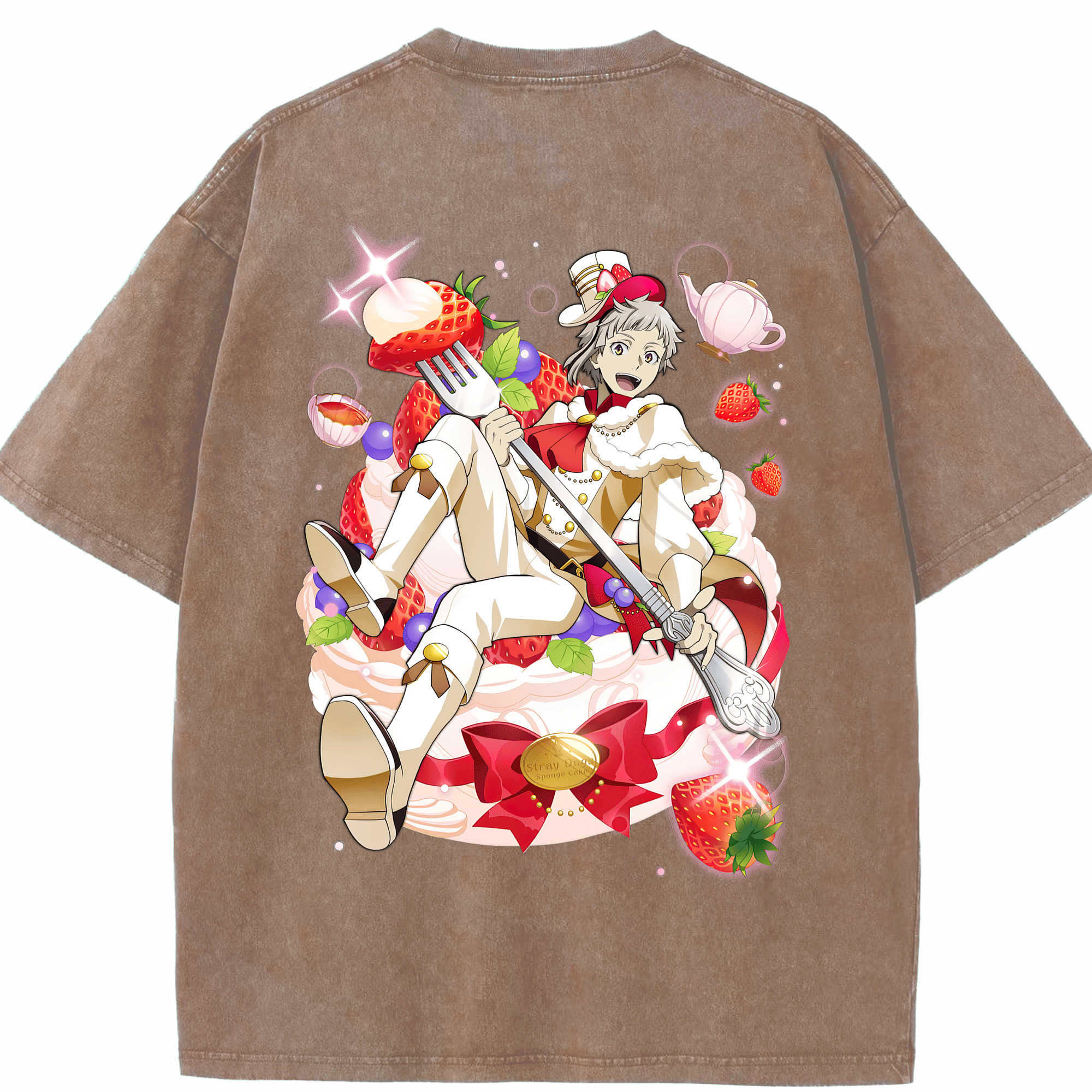 （画像用） 文豪ストレイドッグス Bungo Stray Dogs 綿100% ヴィンテージ風 半袖Tシャツ（背面プリント）